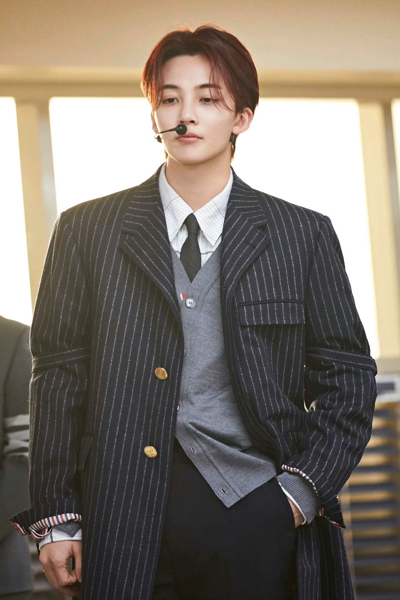 Thom Browne Thom Browne Rare Navy Stripe Wool Flannel Chester Coat 0 Size US S / EU 44-46 / 1 - 1 Thumbnail