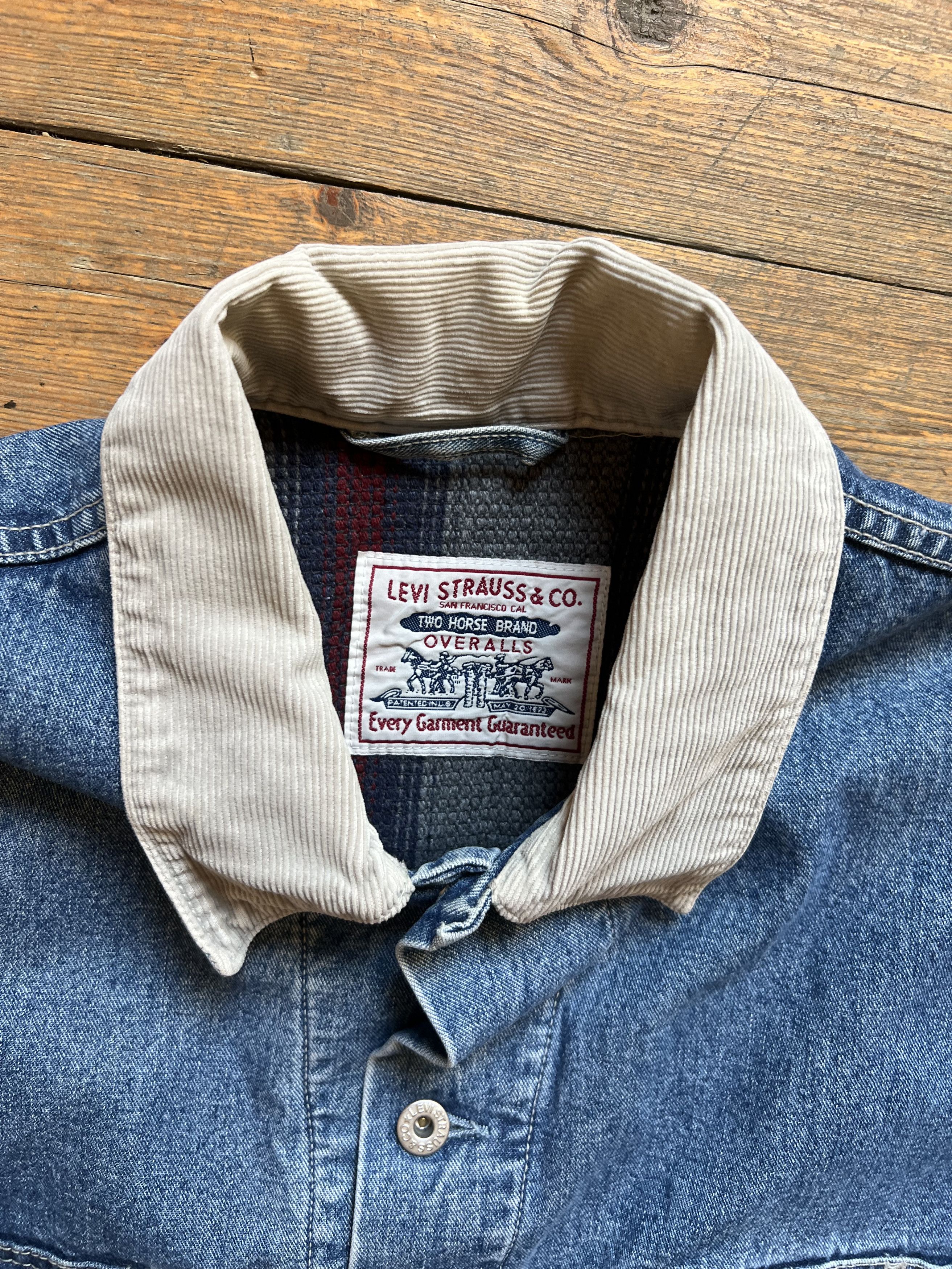 Levi's Vintage Clothing Levis Vintage Trucker Parka Heavy Denim 1960s Jacket Size US XXL / EU 58 / 5 - 7 Thumbnail