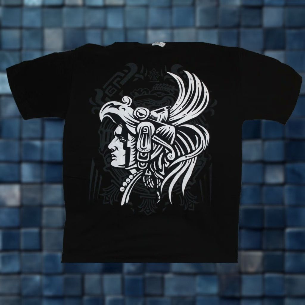 Vintage VINTAGE Aztec Eagle Warrior Mayan T-Shirt Unisex Adults 2XL Black Graphic Tee Short Sleeve Size US XXL / EU 58 / 5 - 1 Thumbnail