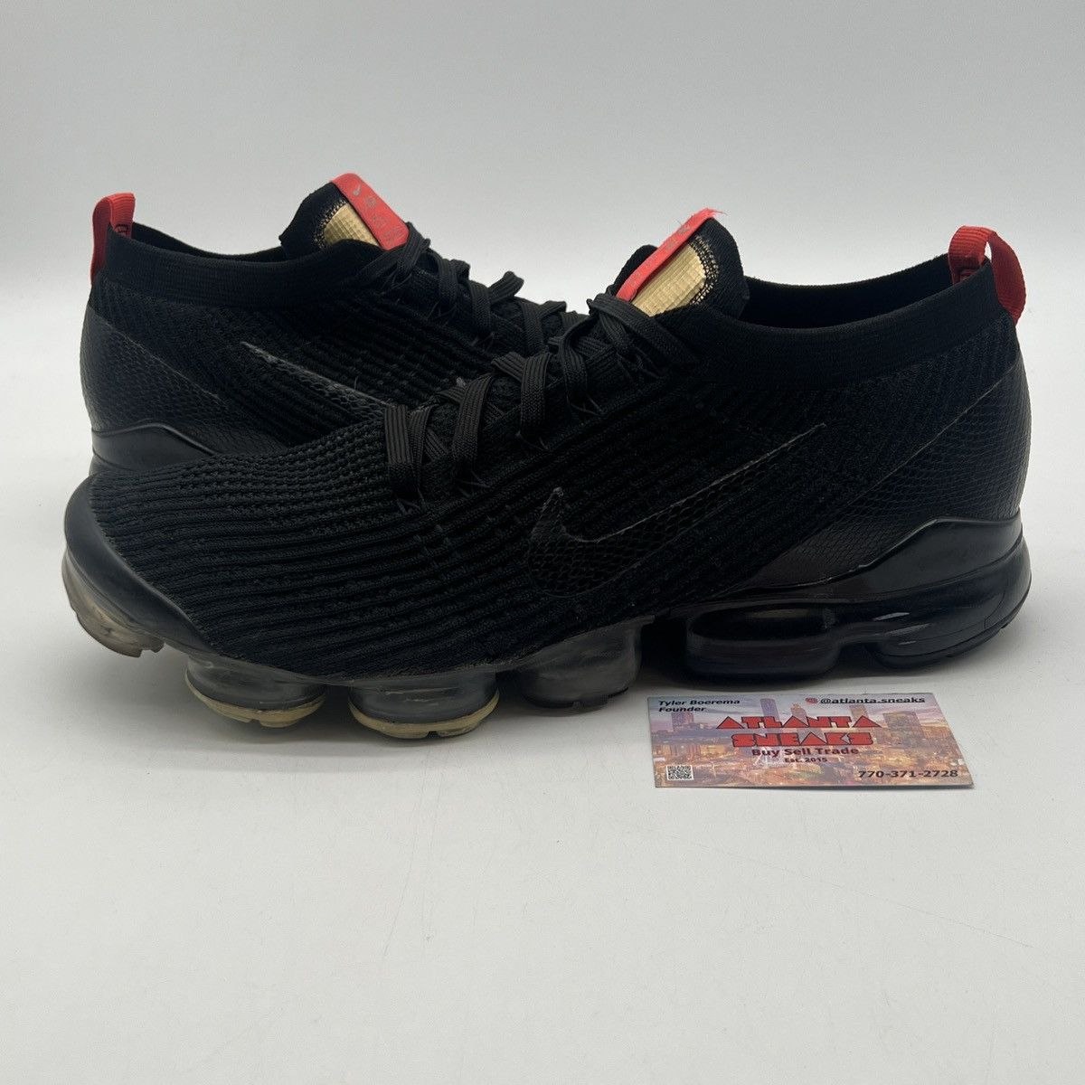 image of Nike Air Vapormax 3.0 Snakeskin Shoes in Black, Men's (Size 14)