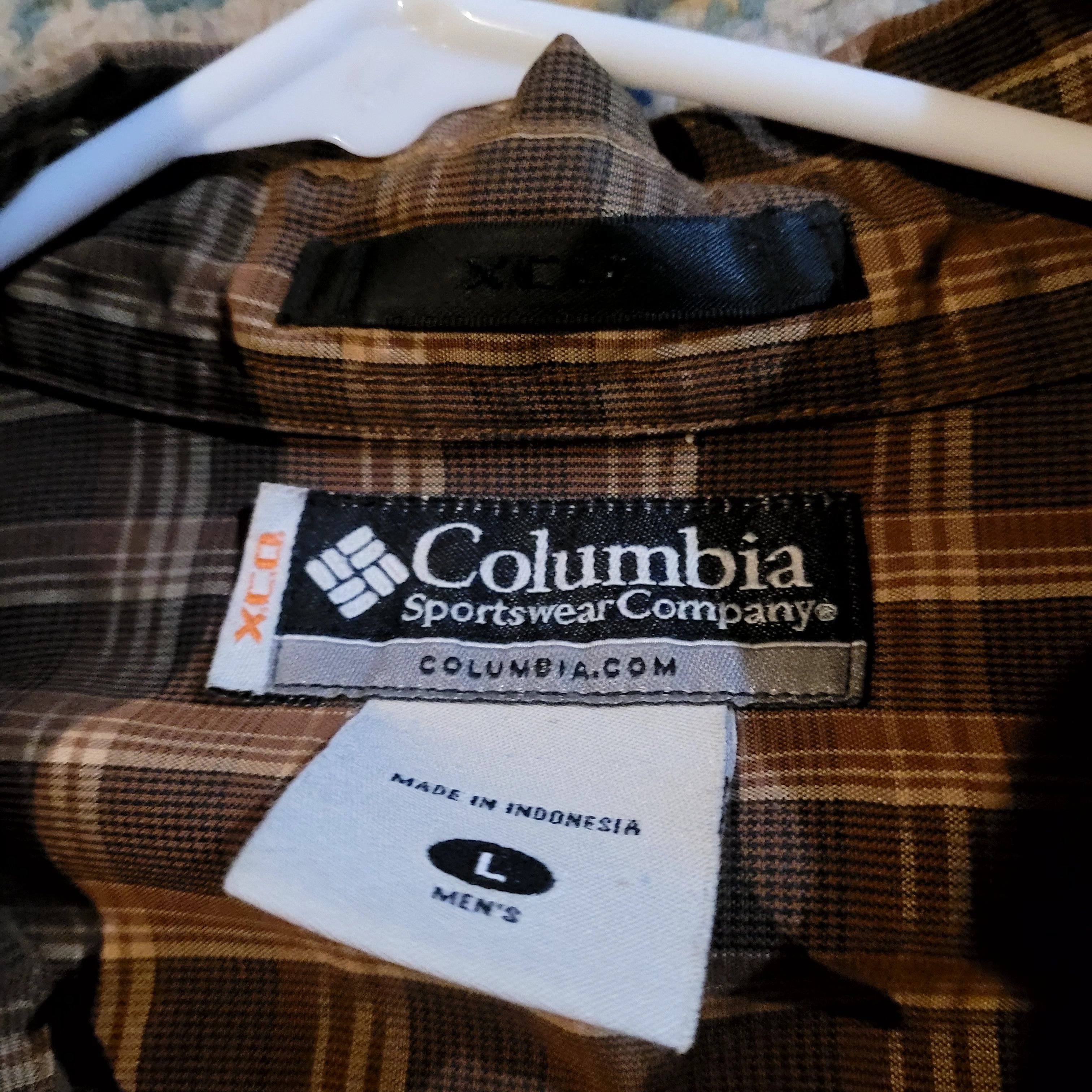 Columbia Men's Columbia XCO Brown/Orange/Beige Plaid Button Up Size US L / EU 52-54 / 3 - 3 Thumbnail