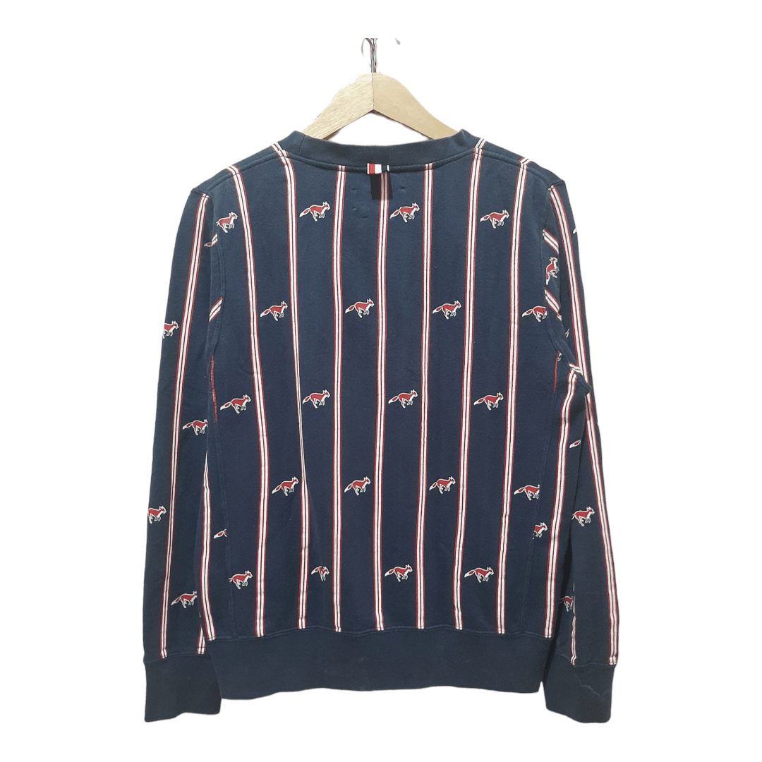 Thom Browne 14FW Striped Fox Cotton Sweatshirt MJT006PK6306 Size US M / EU 48-50 / 2 - 6 Thumbnail