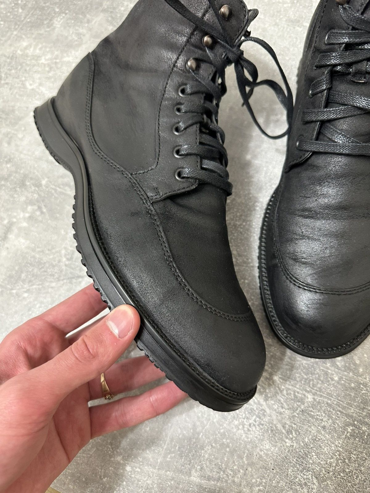 Vintage Vintage Black high boxer boots moto biker shoes core Size US 9.5 / EU 42-43 - 14 Thumbnail