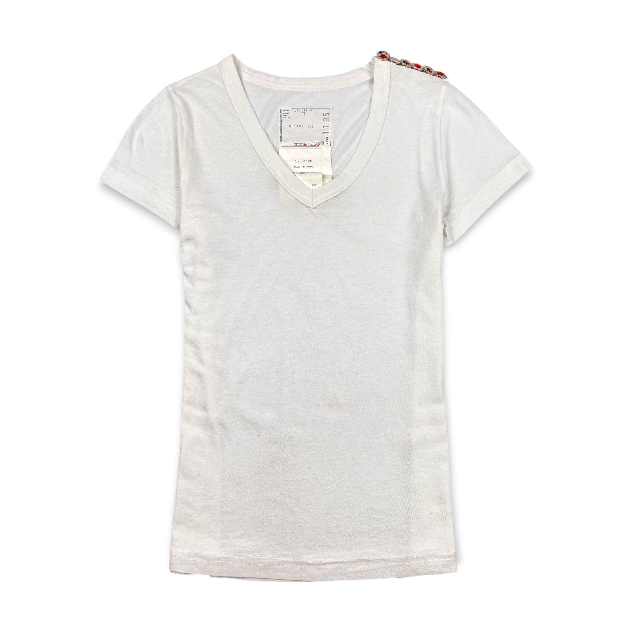 Sacai Patty & Timm Decorative Buttons T-Shirt Size M / US 6-8 / IT 42-44 - 1 Thumbnail