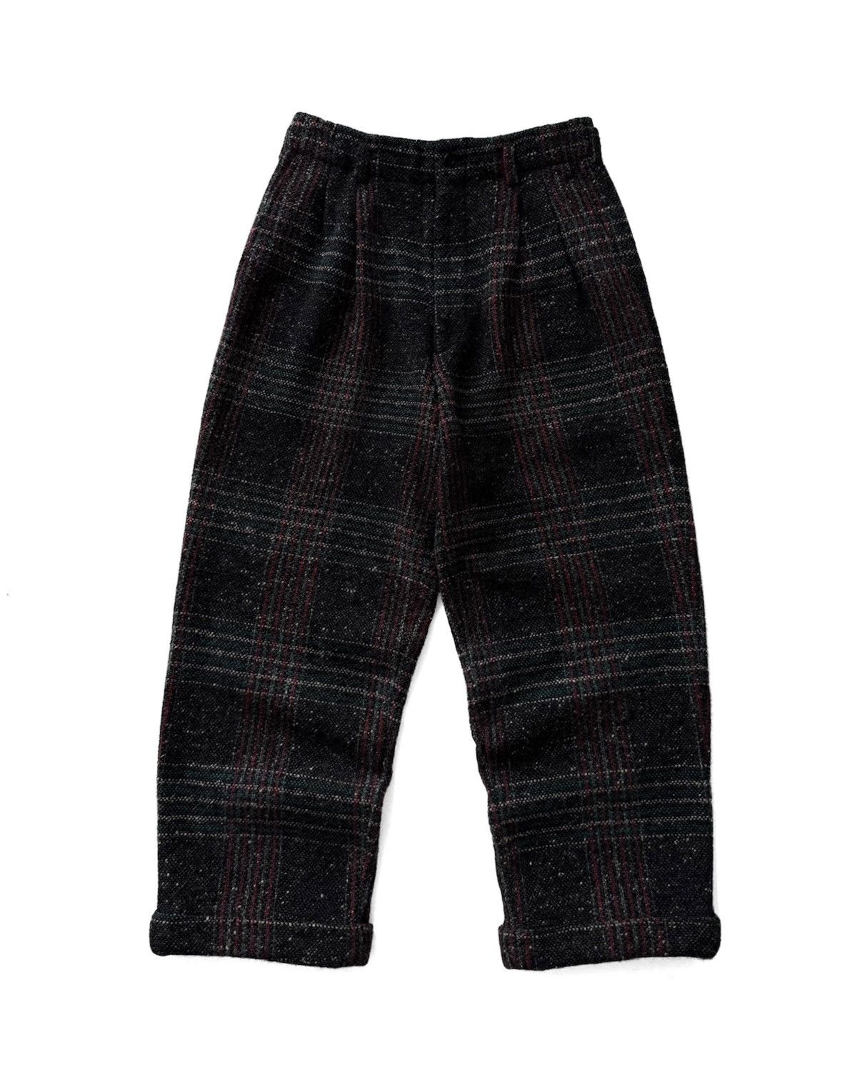 Comme des Garcons Homme 90s COMME des GARÇONS VINTAGE WOOL TWEED PLAID TROUSERS Size US 30 / EU 46 - 1 Thumbnail