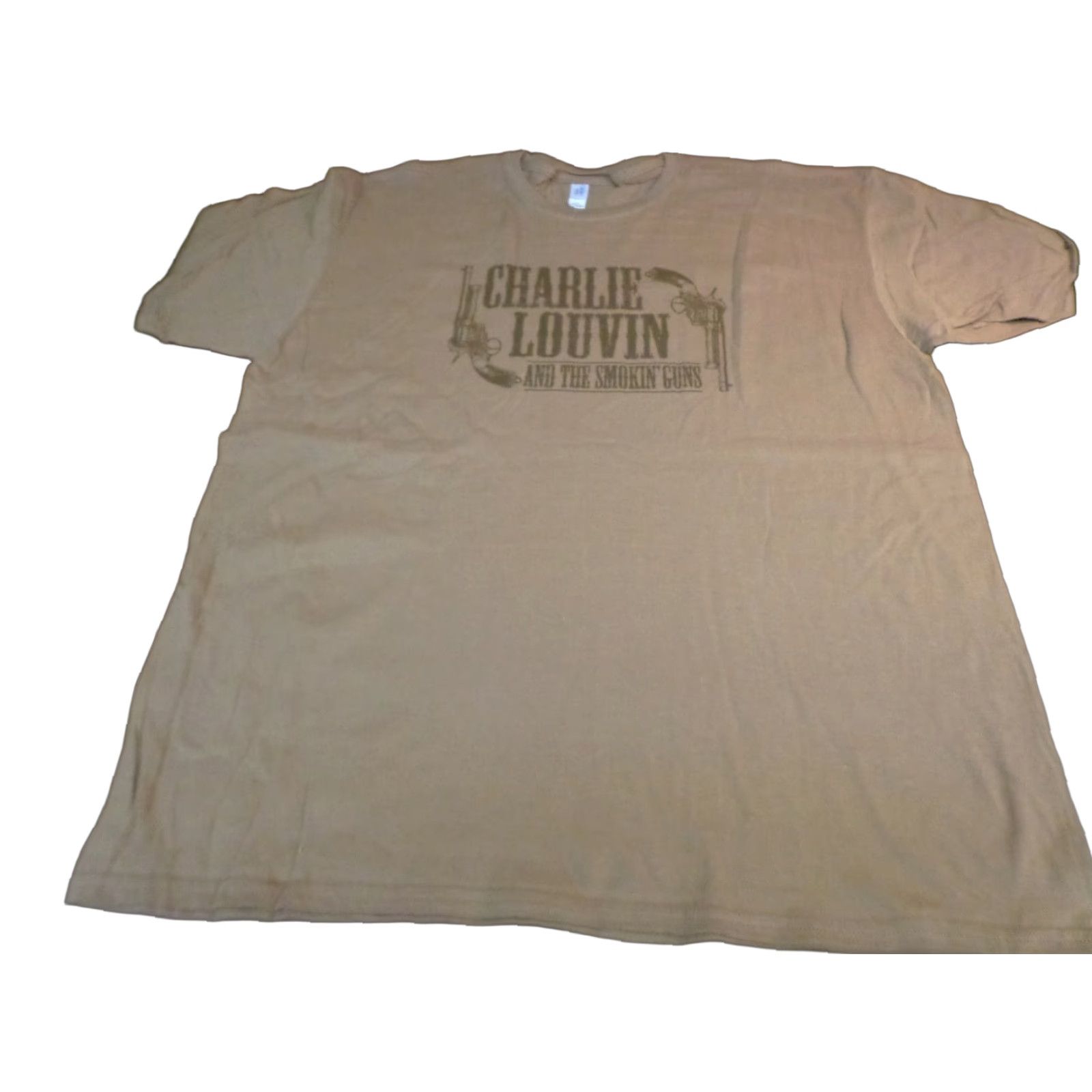 Gildan Charlie Louvin & The Smokin' Guns T-Shirt XL Brown Men Short Sleeve Graphic Tee Gildan Brand / Type: T-Shirt Size US XL / EU 56 / 4 - 1 Thumbnail