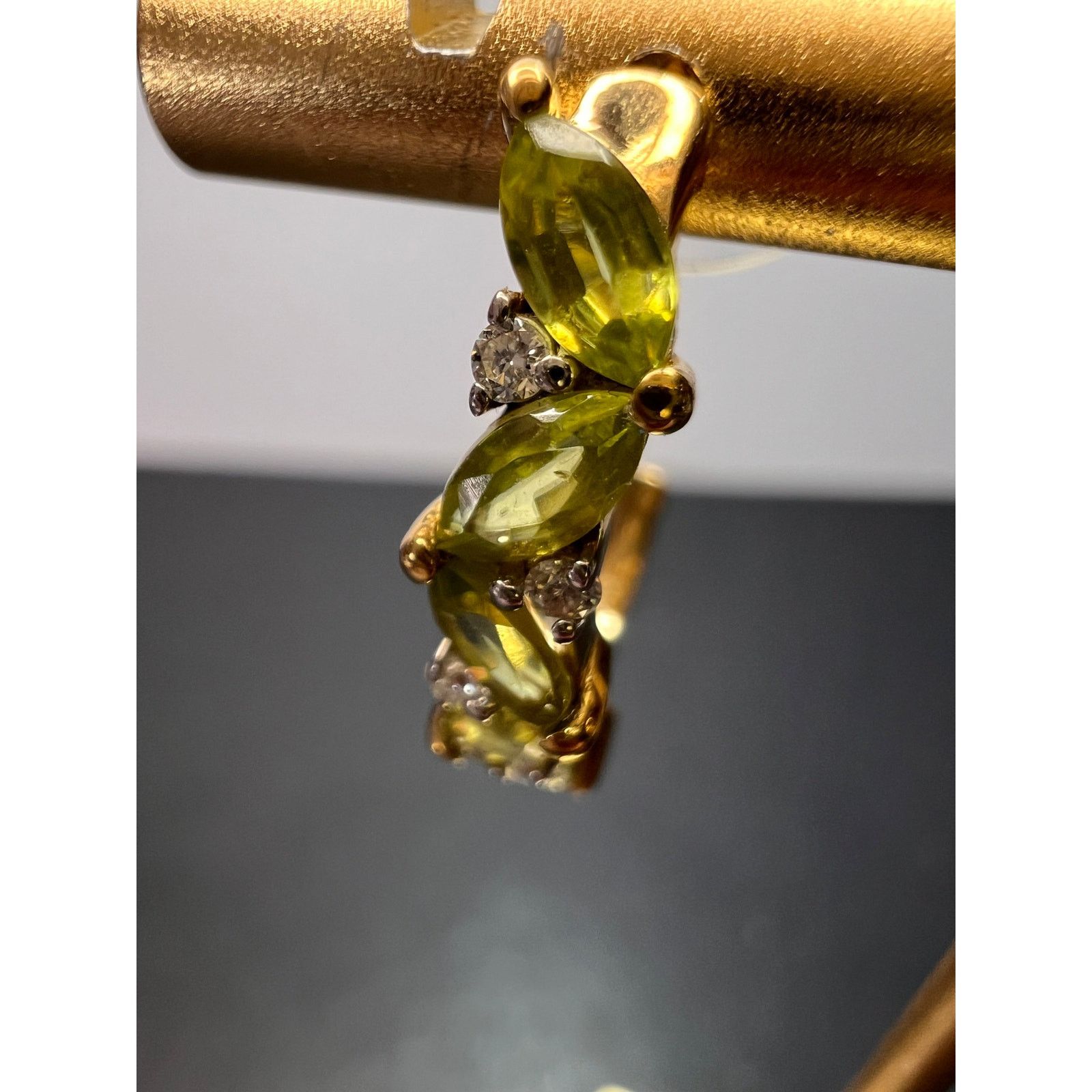 Other NEW Sphene moissanite j-hoop earrings in YG over 925 Size ONE SIZE - 11 Thumbnail