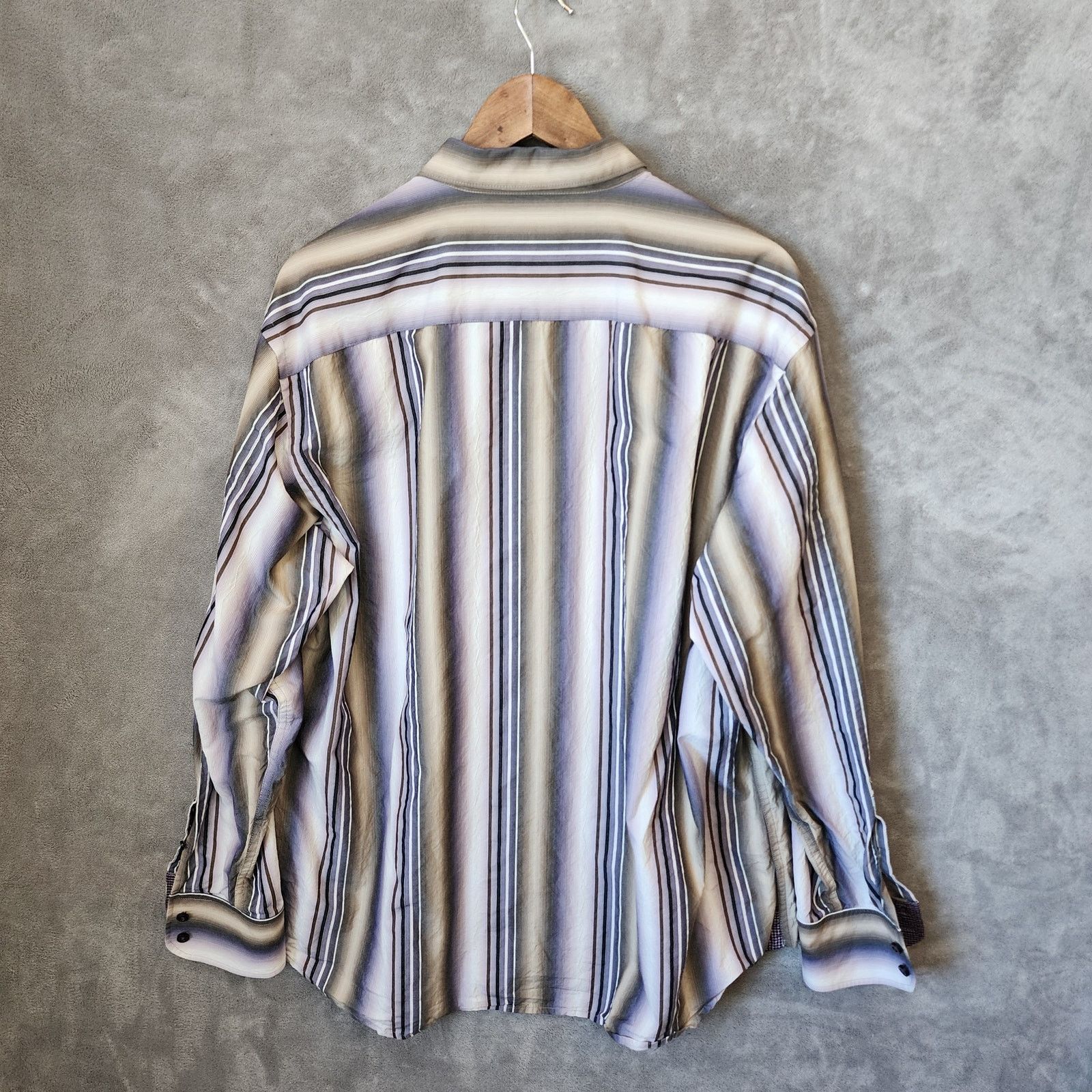 Tommy Bahama Tommy Bahama Men's XL Striped Shirt Cotton Silk Blend Size US XL / EU 56 / 4 - 2 Thumbnail