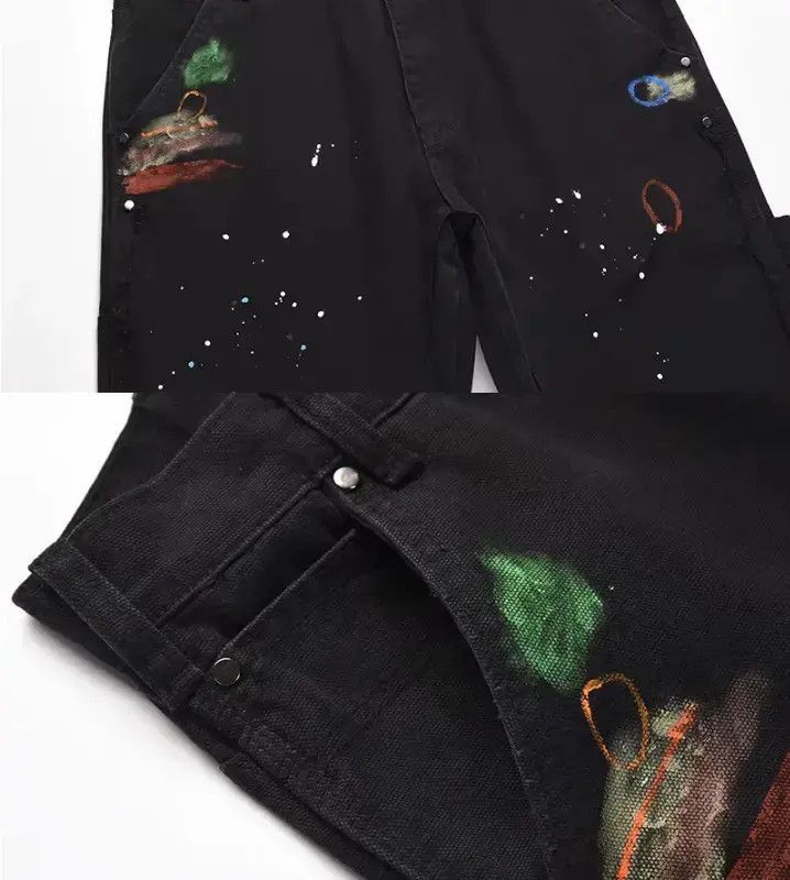 Japanese Brand Streetwear Graffiti Cargo Flared Jeans Size US 32 / EU 48 - 3 Thumbnail