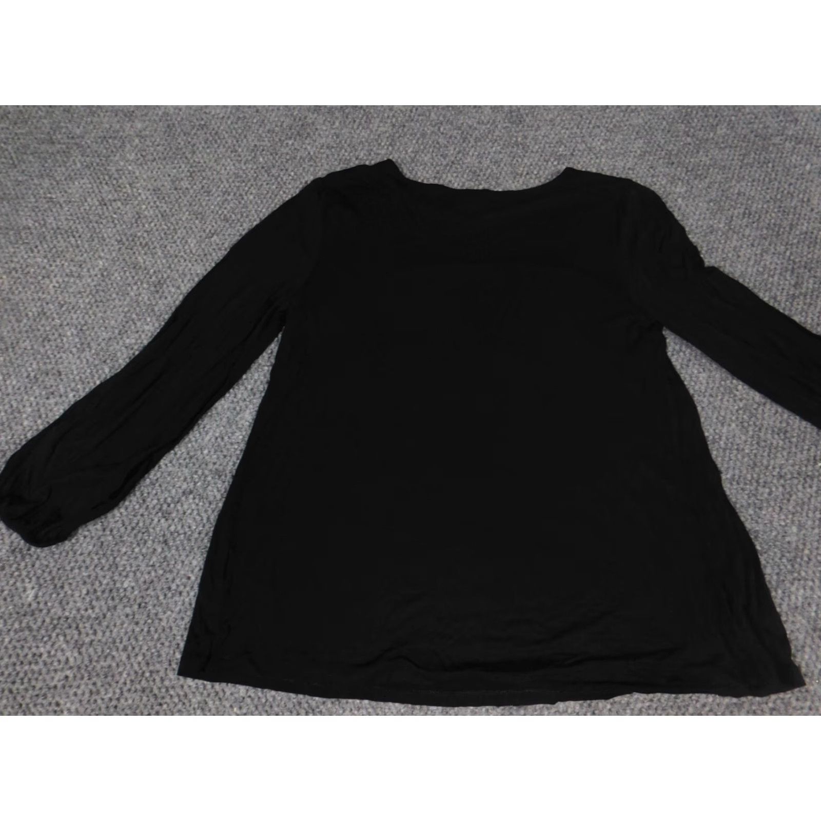 Old Navy Old Navy Womens Blouse S Black Stretch Top Crew Neck Pullover Casual Polyester Blouse Regular Fit Womens Size S / US 4 / IT 40 - 7 Thumbnail