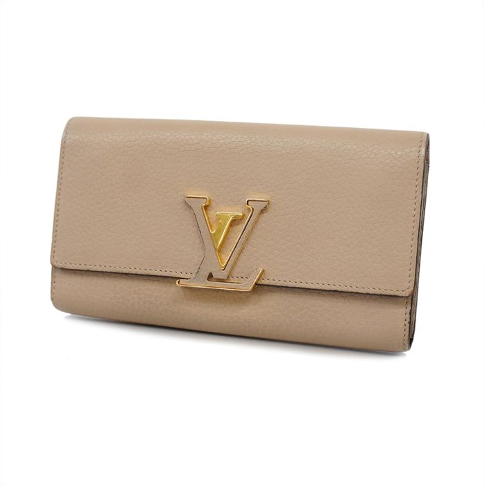 LOUIS VUITTON M61249 Capucines Beige Taurillon Leather Long Wallet