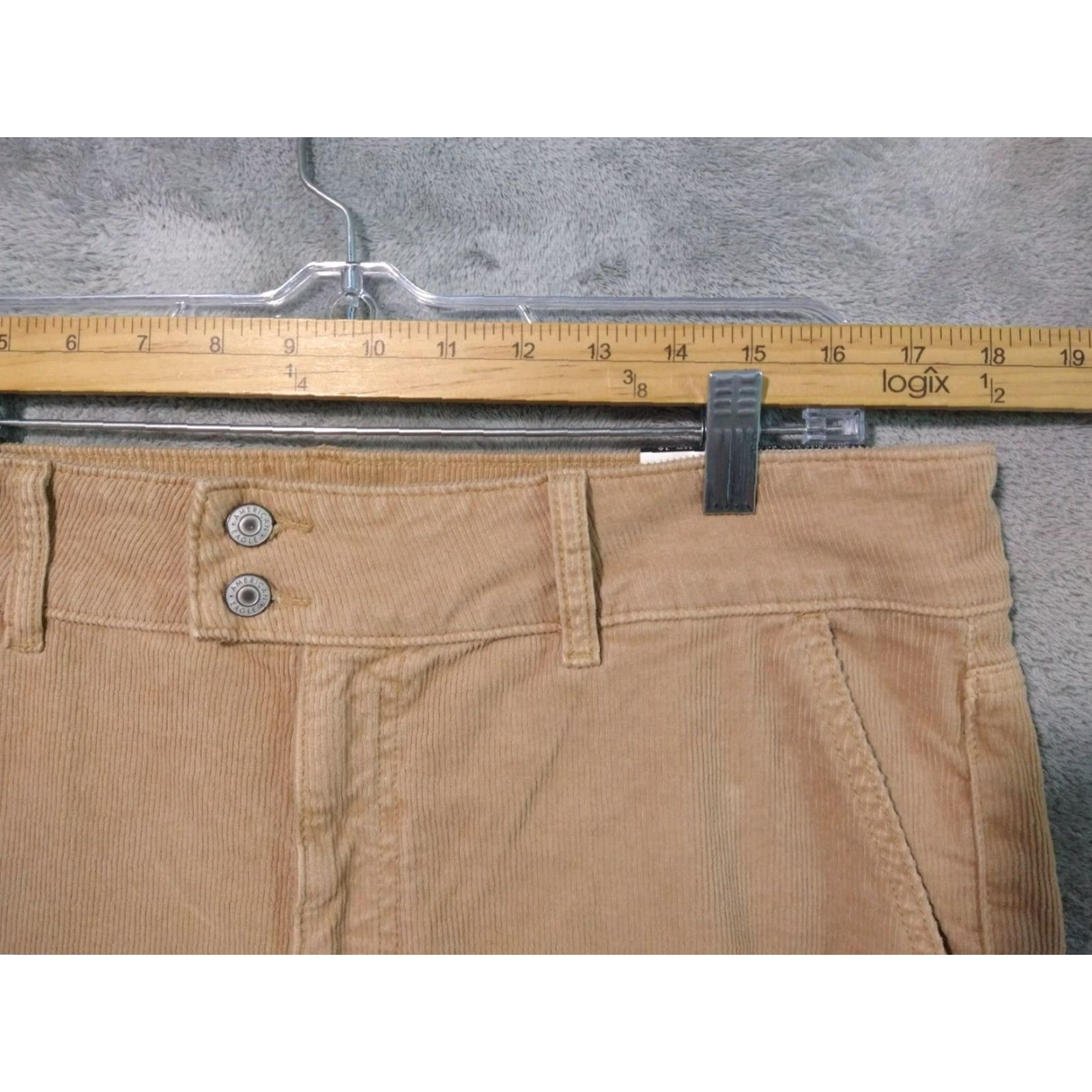 American Eagle Outfitters American Eagle Jeans Beige High Rise Bootcut Stretch Womens 16 Tall Size 38" / US 16 / IT 52 - 3 Thumbnail