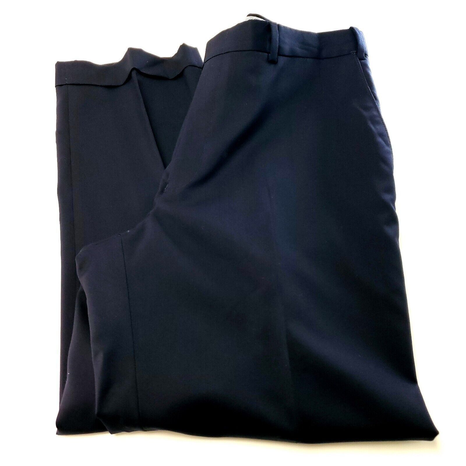 Hart Schaffner Marx Hart Schaffner Marx Wool Dress Pants 36/28 Blue Elastic Wais Size 36R - 1 Thumbnail
