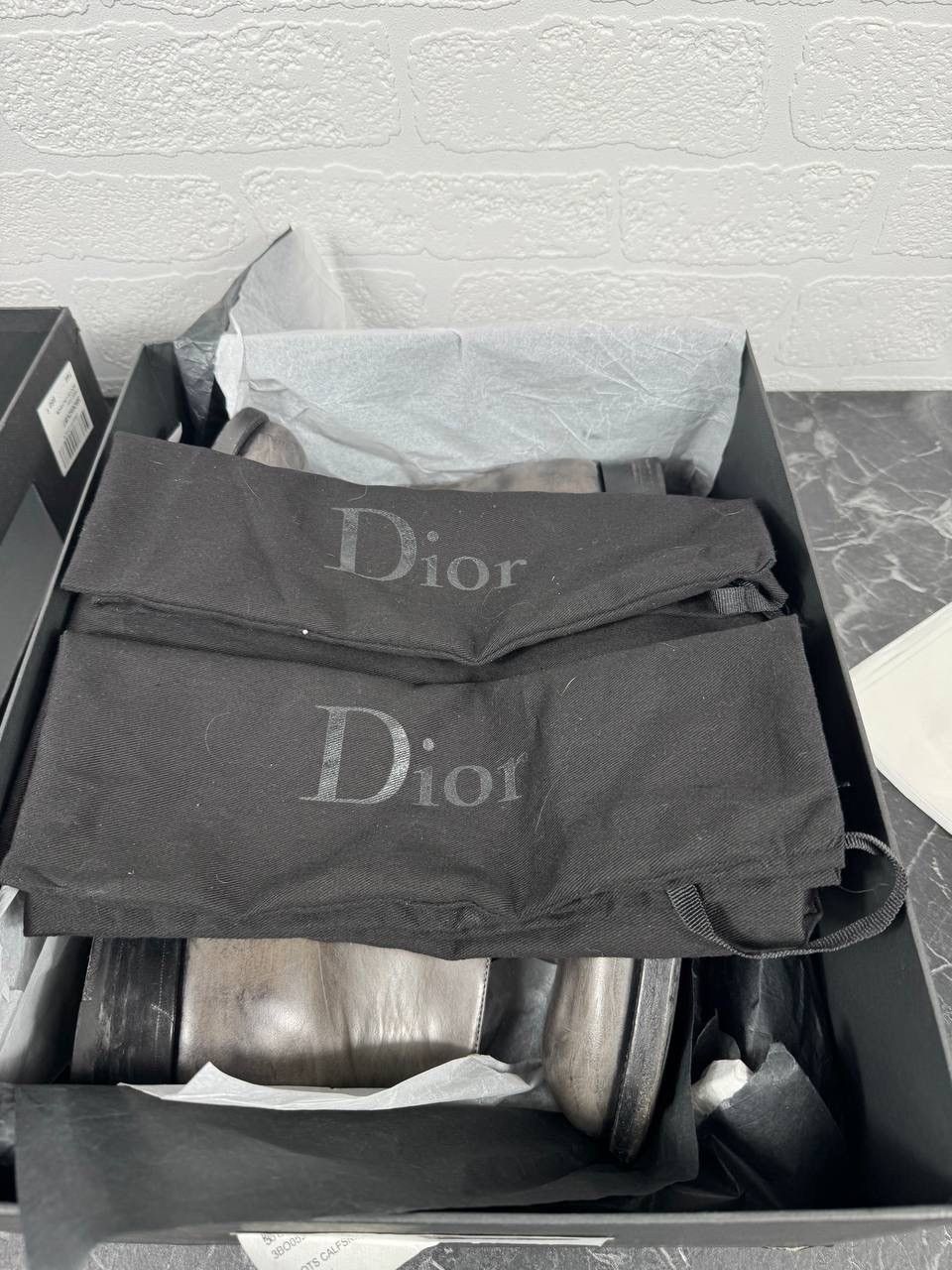 Dior Dior Calfskin Lace-Up Boots – Grey (EU 44 Size US 12 / EU 45 - 13 Thumbnail
