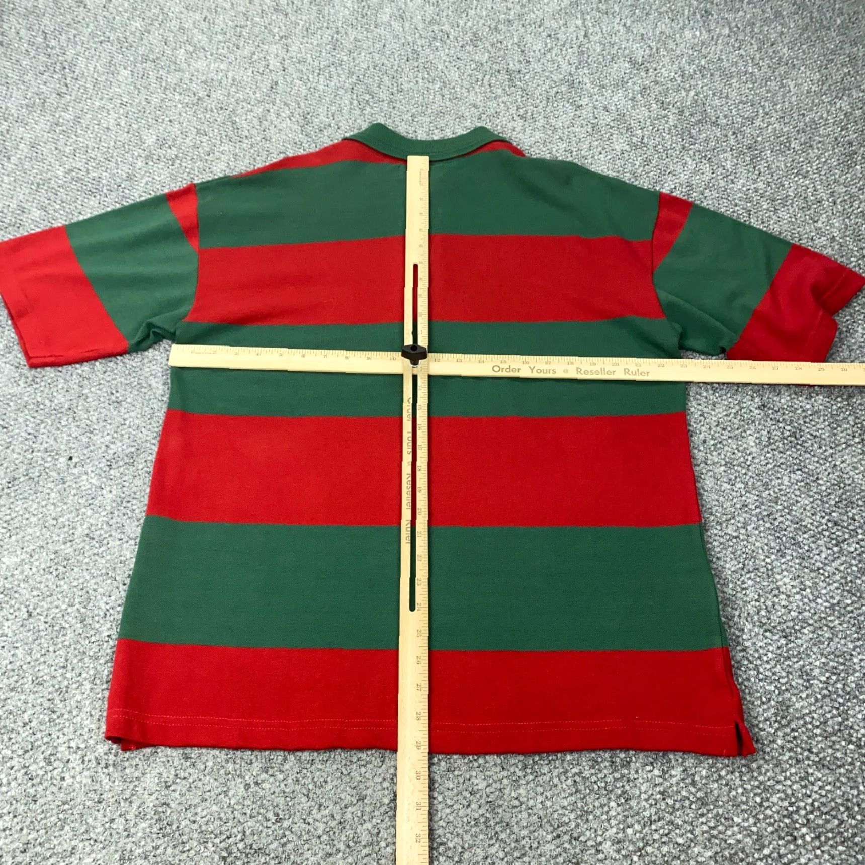 Vintage VINTAGE Blarney Woollen Mills Polo Shirt Mens L Red/Green Stripe Polo Shirt Ireland Striped Golf Logo Embroidered Size US L / EU 52-54 / 3 - 6 Thumbnail