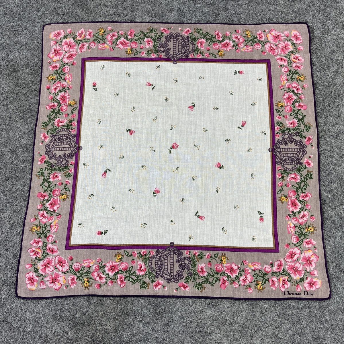 Vintage Christian Dior Handkerchief / Bandana / Neckerchief B741 Size ONE SIZE - 1 Thumbnail