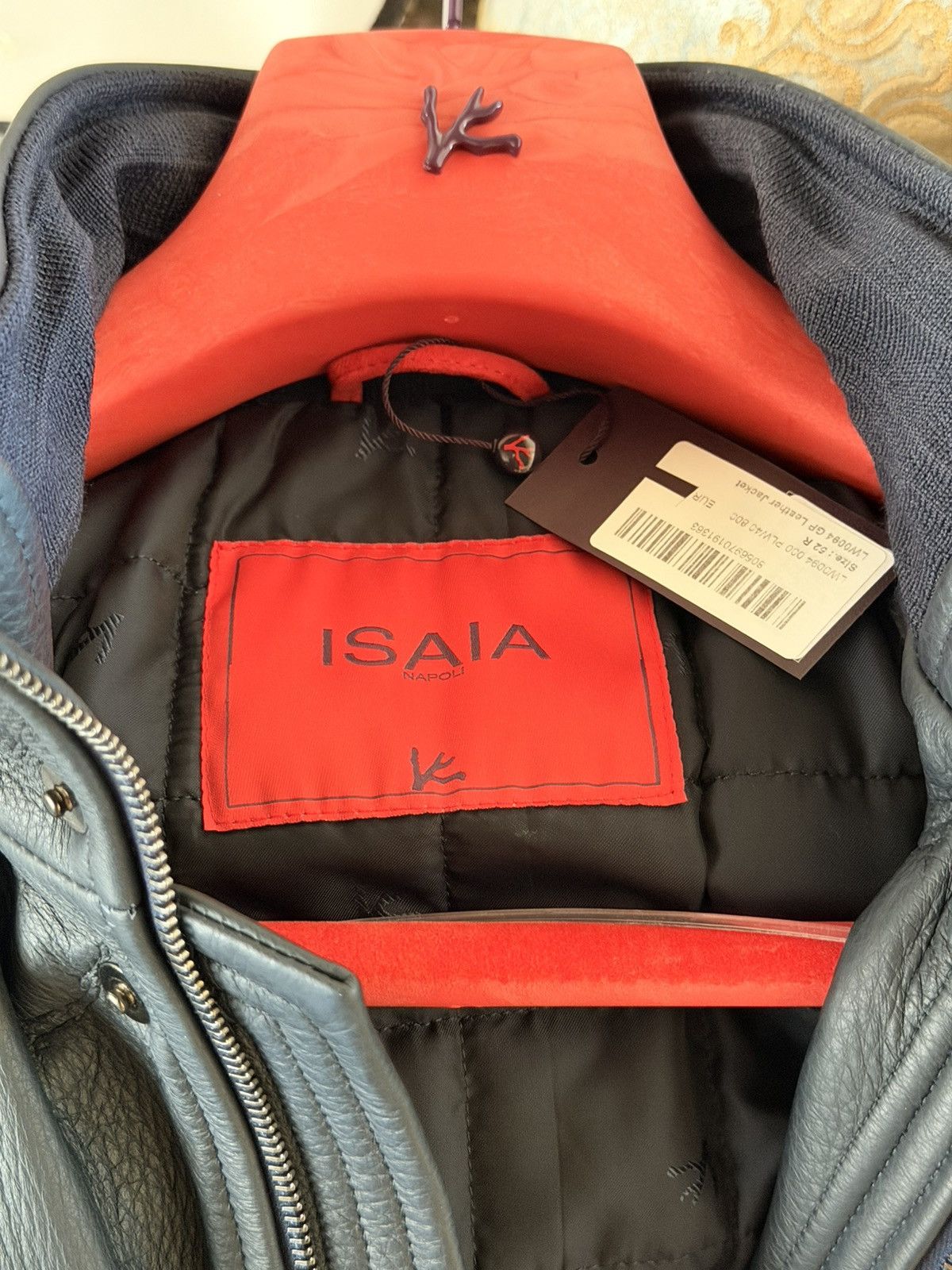 Isaia Napolii New ISAIA NAPOLI Men Deerskin Field Leather Coat Jacket $8K Size US L / EU 52-54 / 3 - 14 Thumbnail