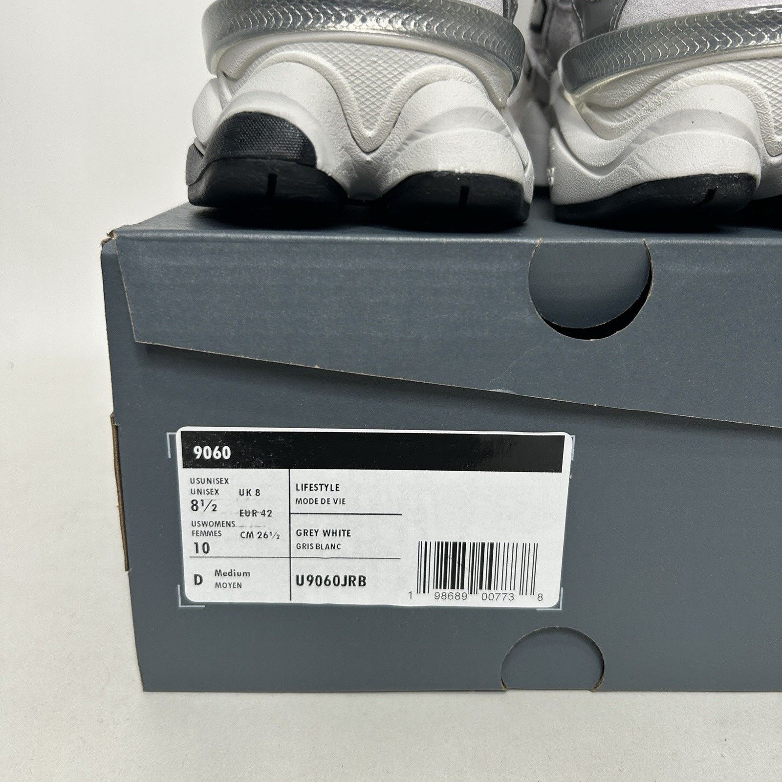 New Balance New Balance 9060 'White Black Metallic Silver' U9060JRB Size US 8.5 / EU 41-42 - 5 Thumbnail
