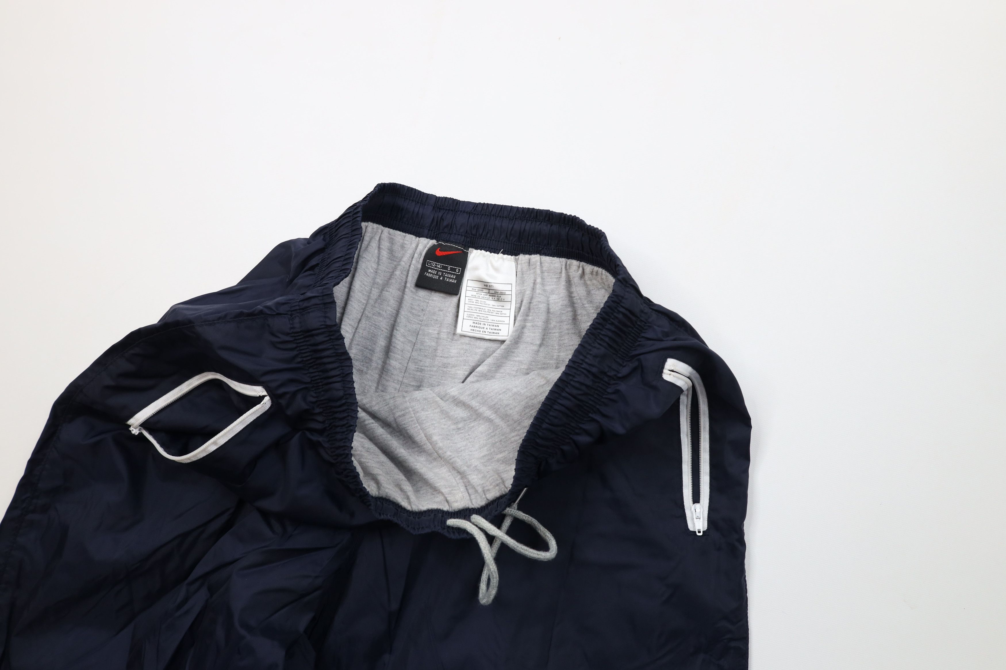 Nike Vintage 90s Nike Scott Mini Swoosh Lined Wide Leg Pants Blue Size 30" / US 8 / IT 44 - 8 Thumbnail