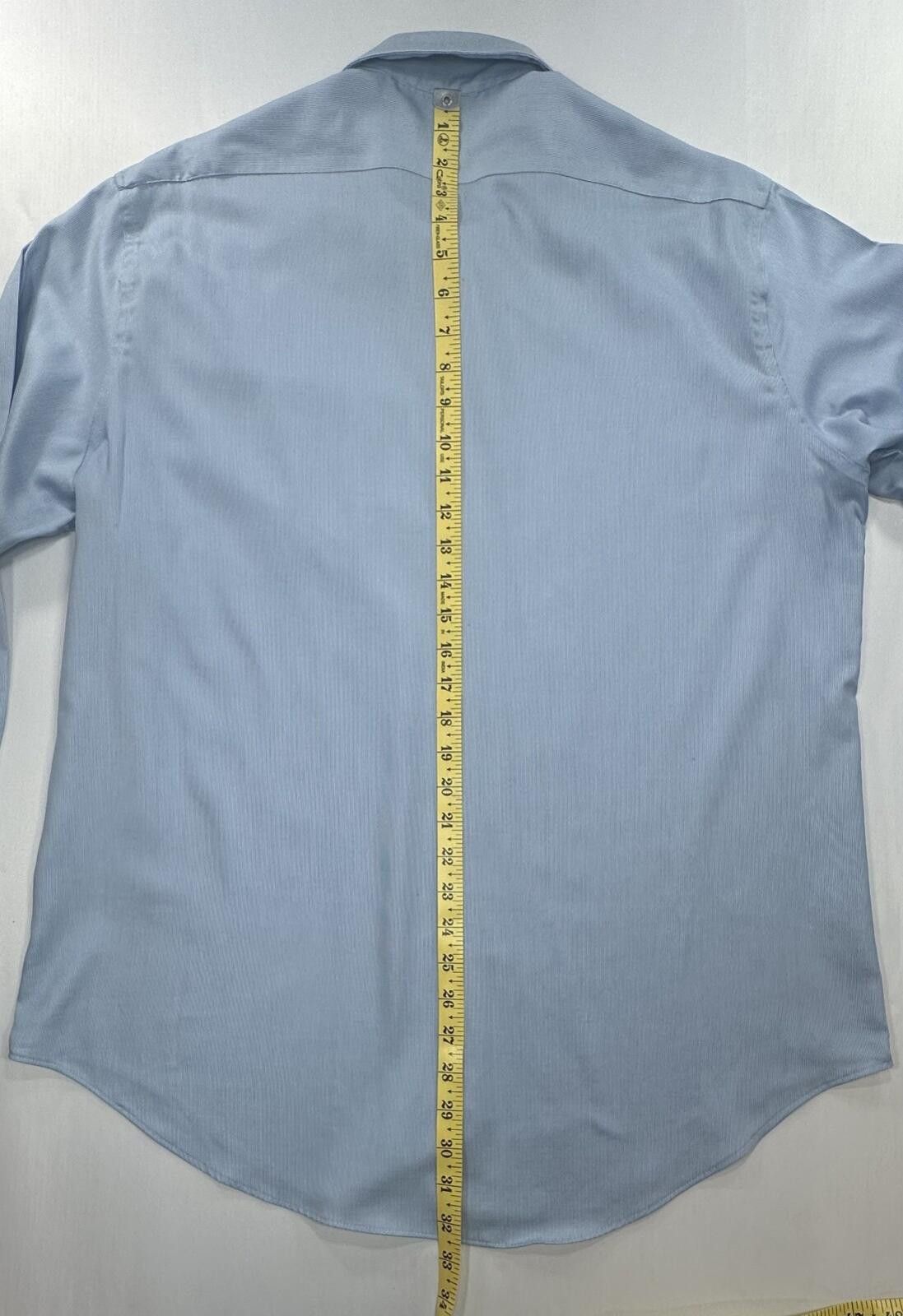 Calvin Klein Calvin Klein Slim Performance Non-Iron Button Up Blue Men XL Size 44R - 3 Thumbnail