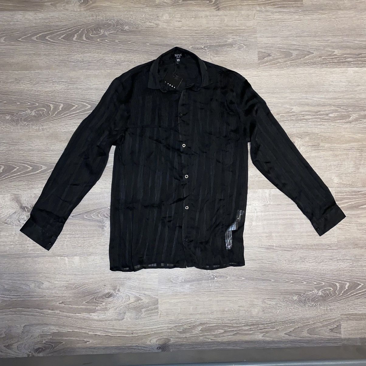 Boohoo BoohooMan Semi Sheer Stripe Shirt Size US XS / EU 42 / 0 - 1 Thumbnail