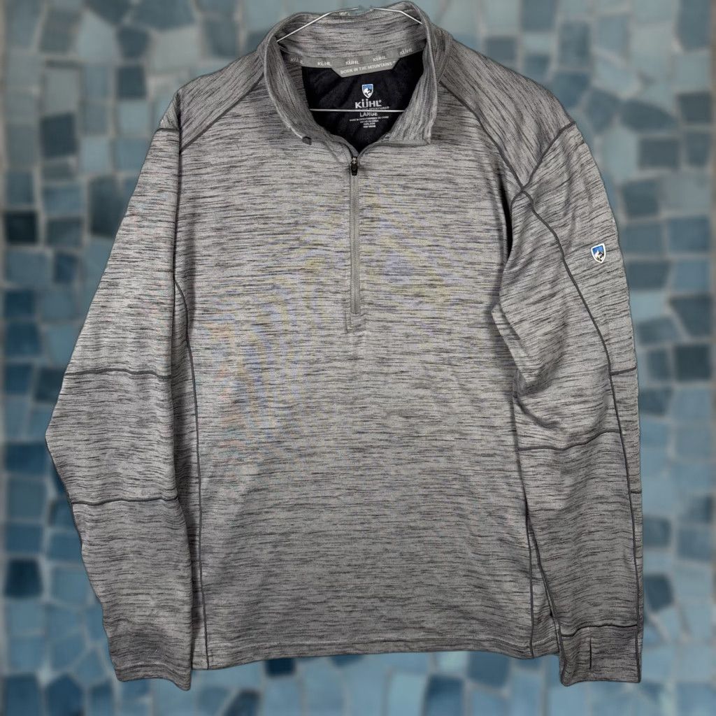 Vintage Kuhl Alloy Shirt Mens L Heather Gray 1/4 Zip Outdoor Casual Hiking Baselayer Shirt Size US L / EU 52-54 / 3 - 1 Thumbnail