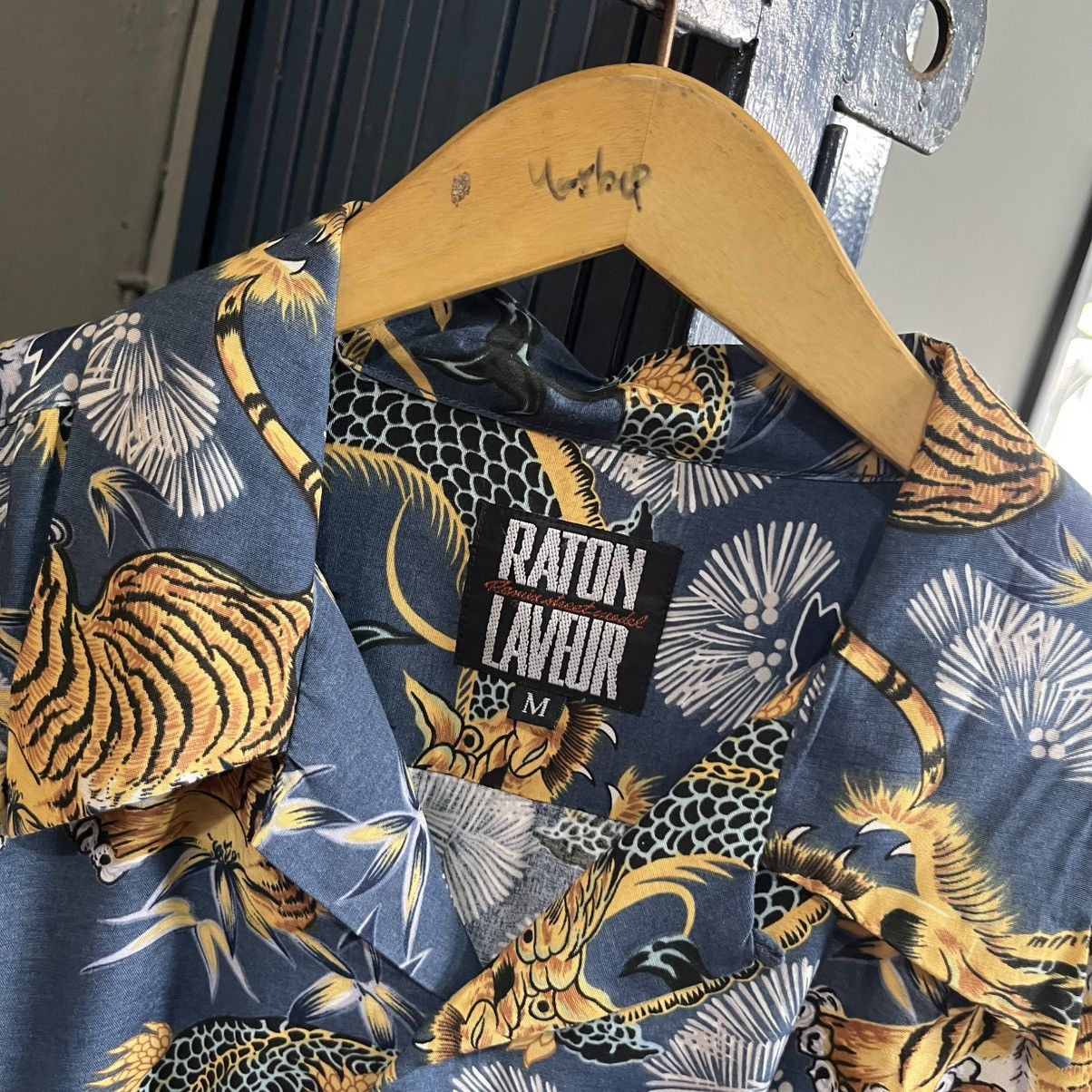 Yohji Yamamoto RATON LAVEUR Tiger & Dragon Print Shirt Size US M / EU 48-50 / 2 - 3 Thumbnail