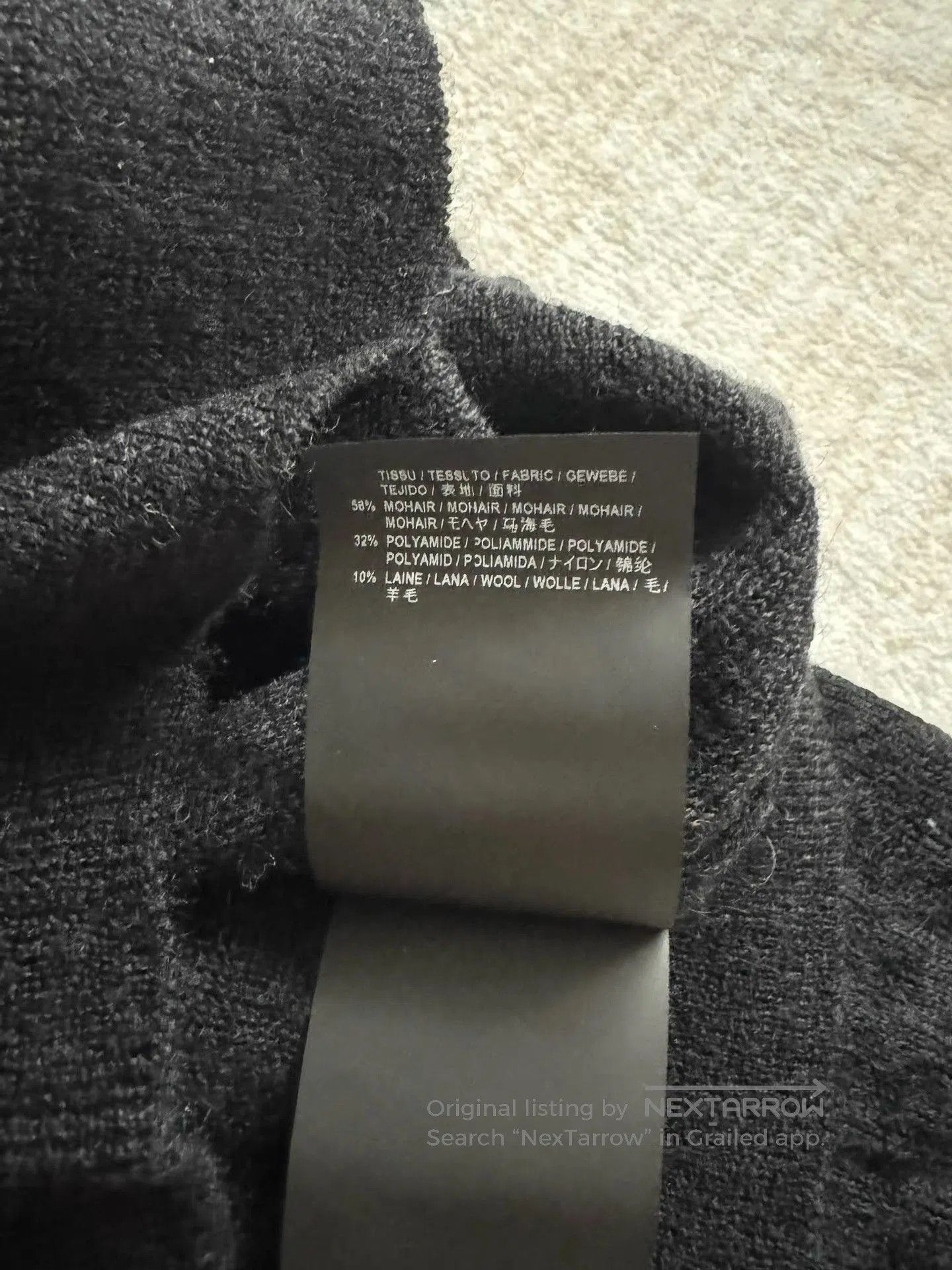 Saint Laurent Paris Black Tiger Face Knit Sweater Size M. Size US M / EU 48-50 / 2 - 4 Thumbnail