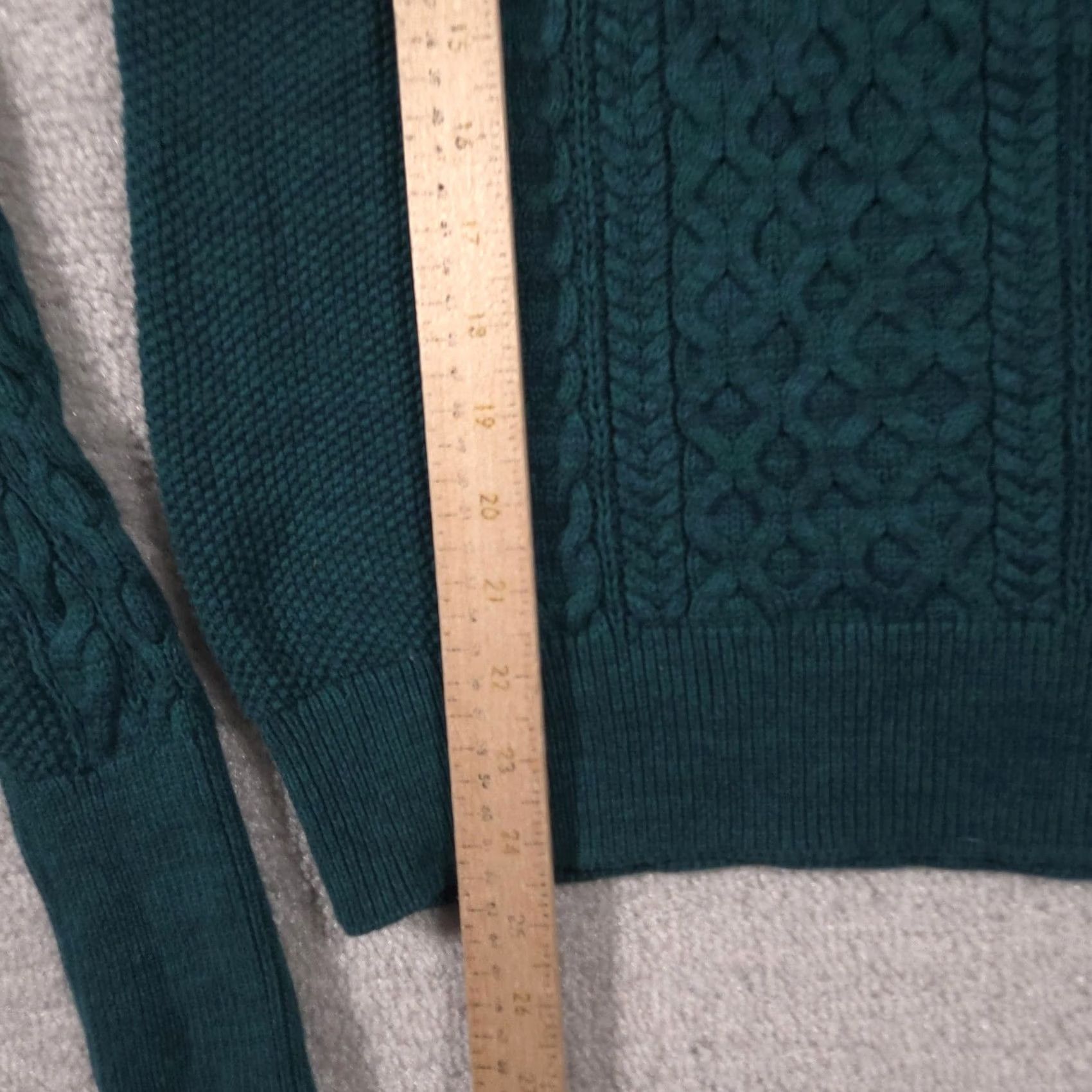 Gap Gap Sweater Womens S Green Cable-Knit Crew Raglan Long Sleeve Pullover Casual Winter Shirt Size S / US 4 / IT 40 - 6 Thumbnail