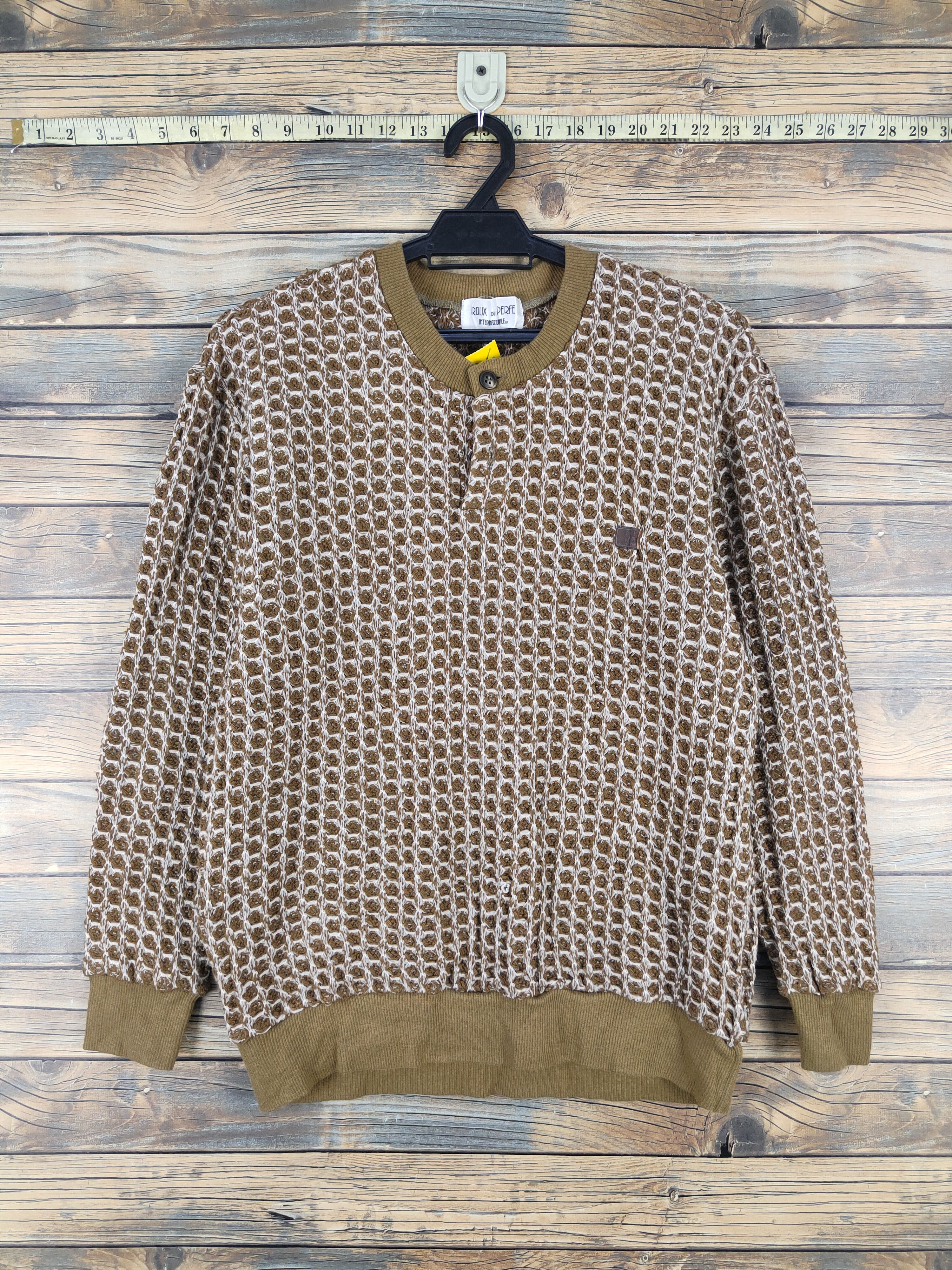 Vintage Roux di Peree Olive Knitwear Sweatshirts #W2040 Size US M / EU 48-50 / 2 - 1 Thumbnail