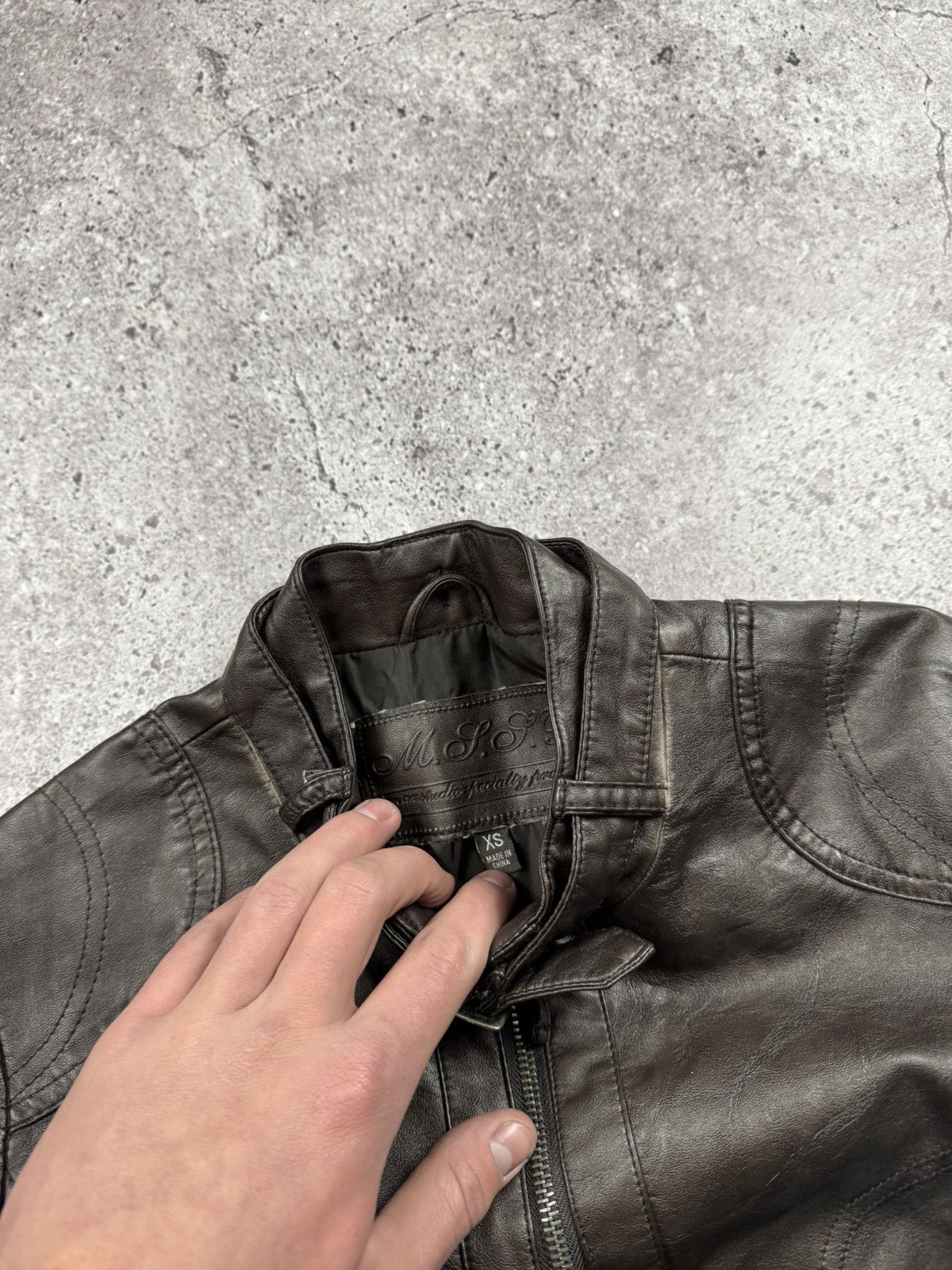 Japanese Brand Vintage Real Leather Avant Garde Y2K Japanesse Opium Jacket Size XS / US 0-2 / IT 36-38 - 4 Thumbnail
