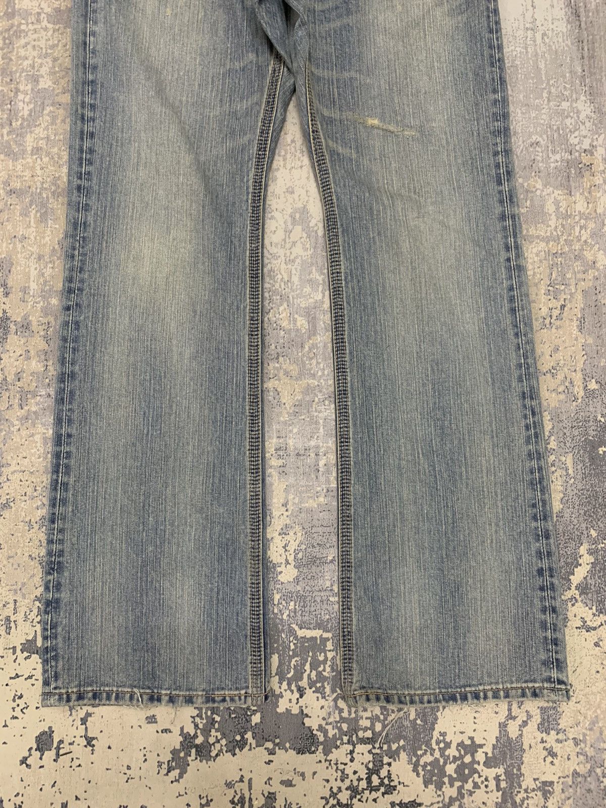 Japanese Brand Edwin XVS Buckle Back Flare Japanese Denim Archive Jeans Size US 33 - 3 Thumbnail