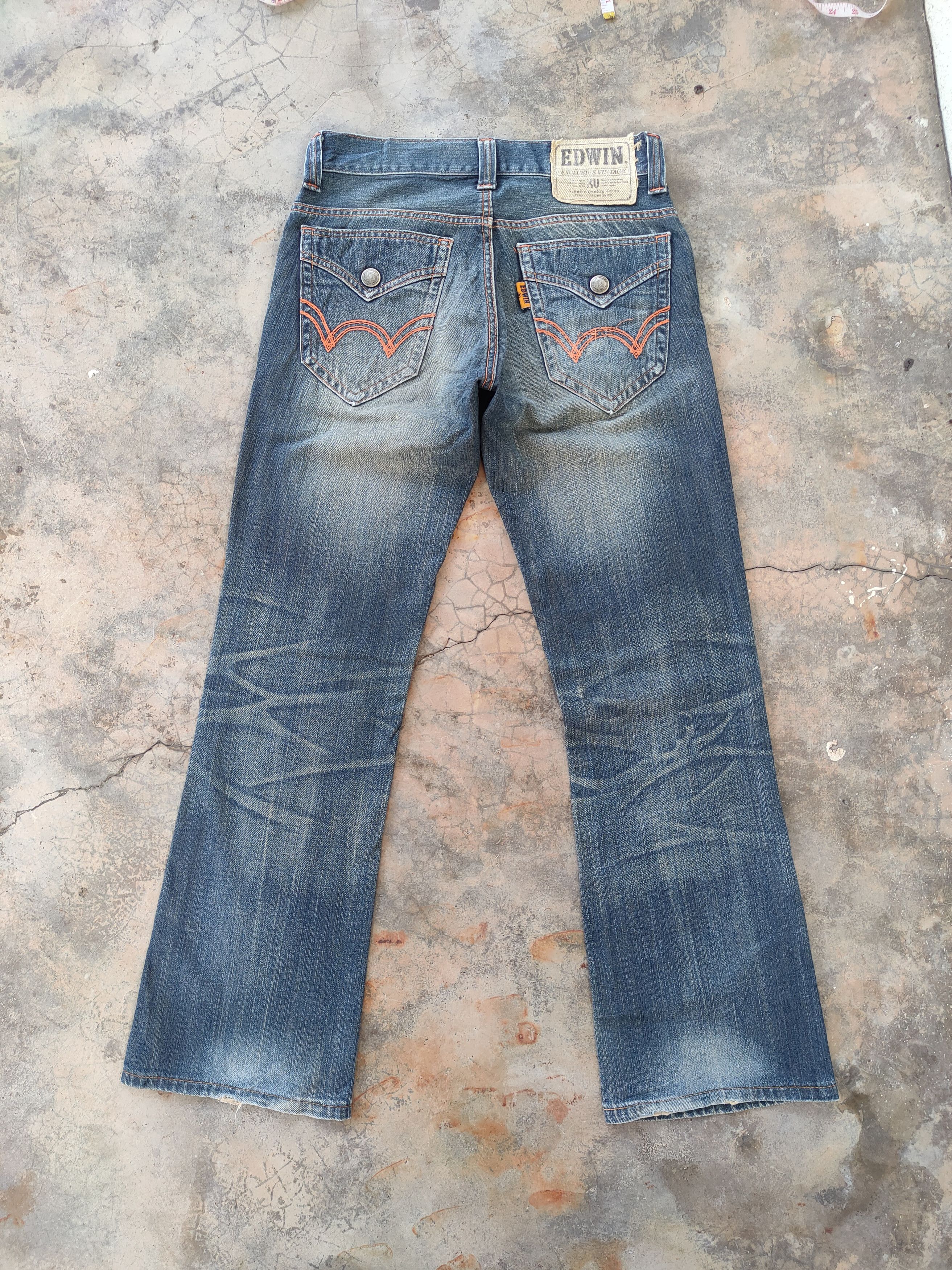 Edwin VINTAGE EDWIN FLARE FADED DISTRESSED JEANS DENIM PANTS Size US 31 - 8 Thumbnail