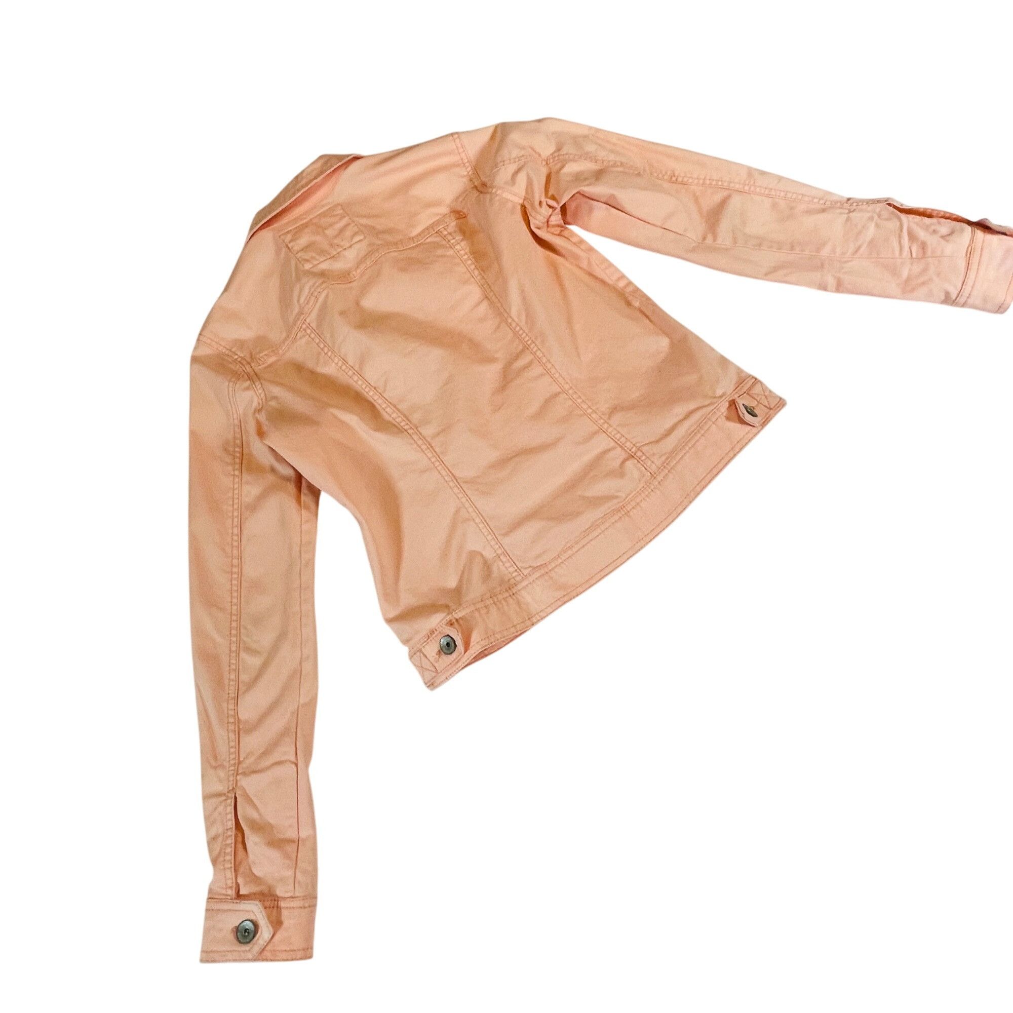 Sonoma Sonoma Peach Denim Jacket XS Women's Button-Up with Stretch Size XS / US 0-2 / IT 36-38 - 6 Thumbnail