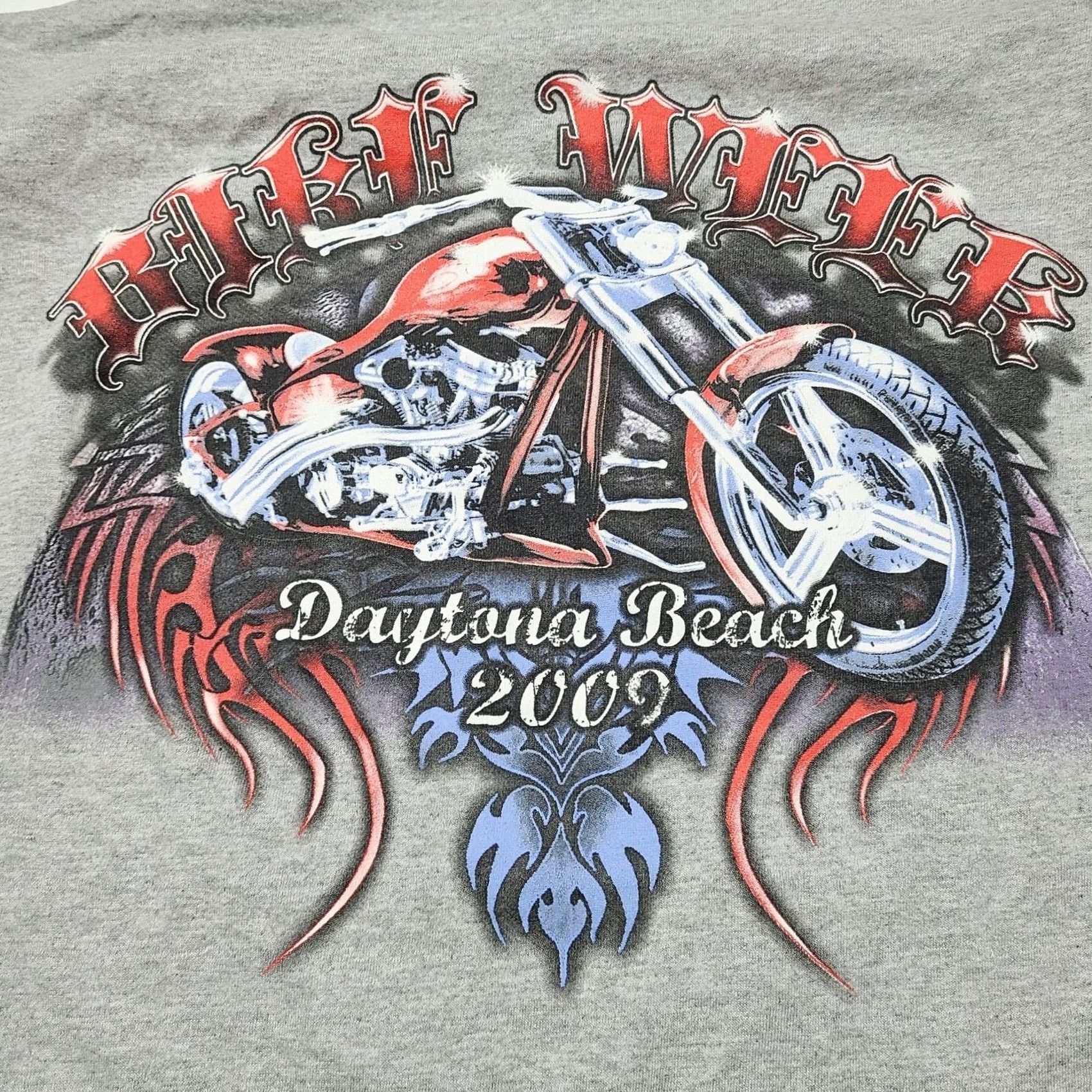 Delta Harley-Davidson Bike Week Daytona Beach 2009 Motorcycle Skull Mens T-Shirt XL Size US XL / EU 56 / 4 - 2 Thumbnail