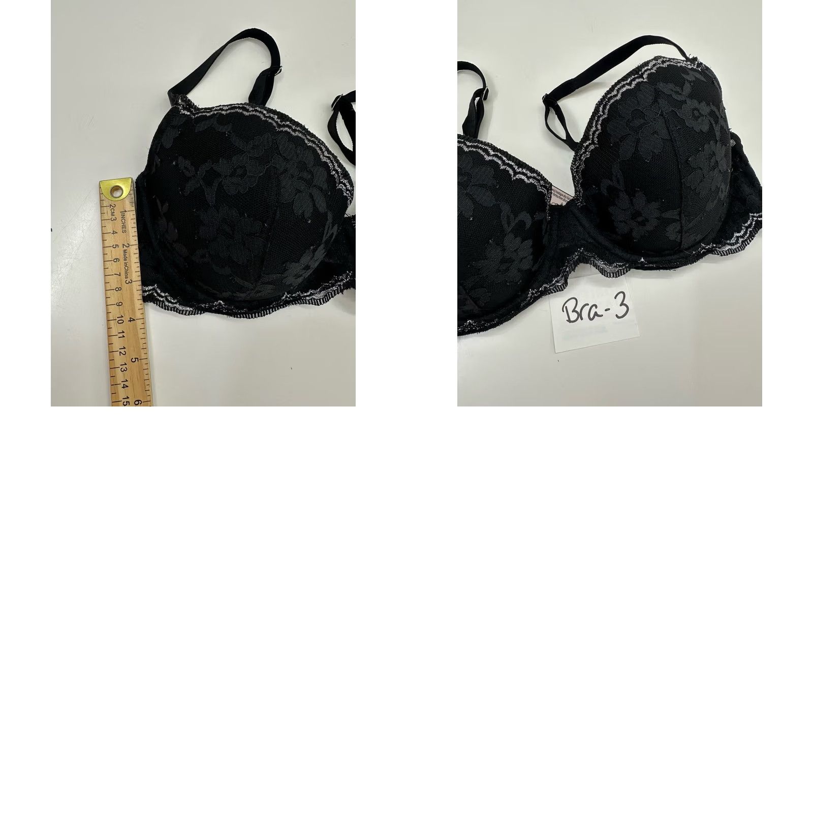 Victoria's Secret Victoria's Secret Womens Bra 32DD Dream Angels Lined Demi Black Lace Floral T-Shirt Bra Womens DD 32 Black Lace Floral Size ONE SIZE - 9 Thumbnail