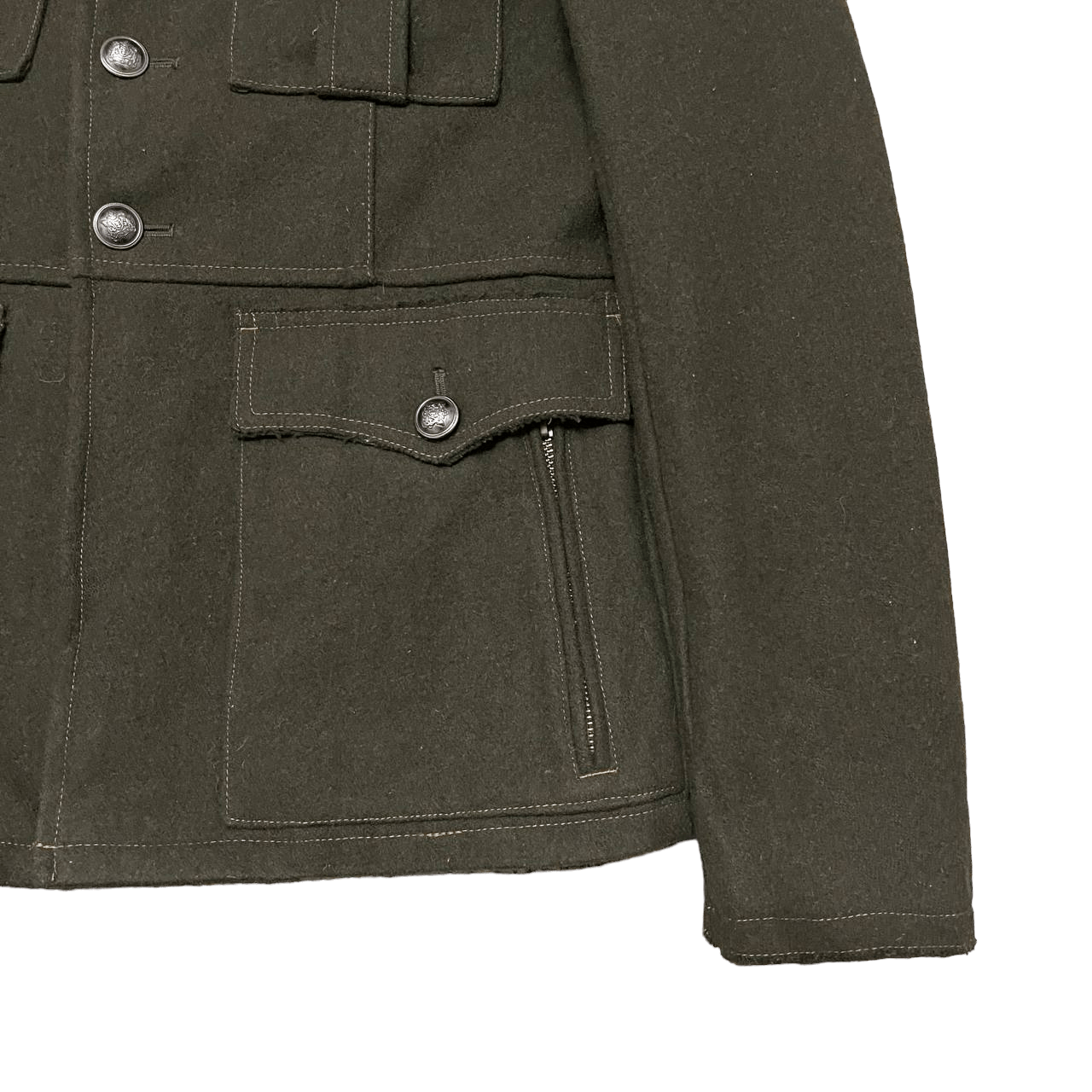 Morgan Homme Vintage Morgan Homme Wool Tactical Jacket Military Size US L / EU 52-54 / 3 - 4 Thumbnail