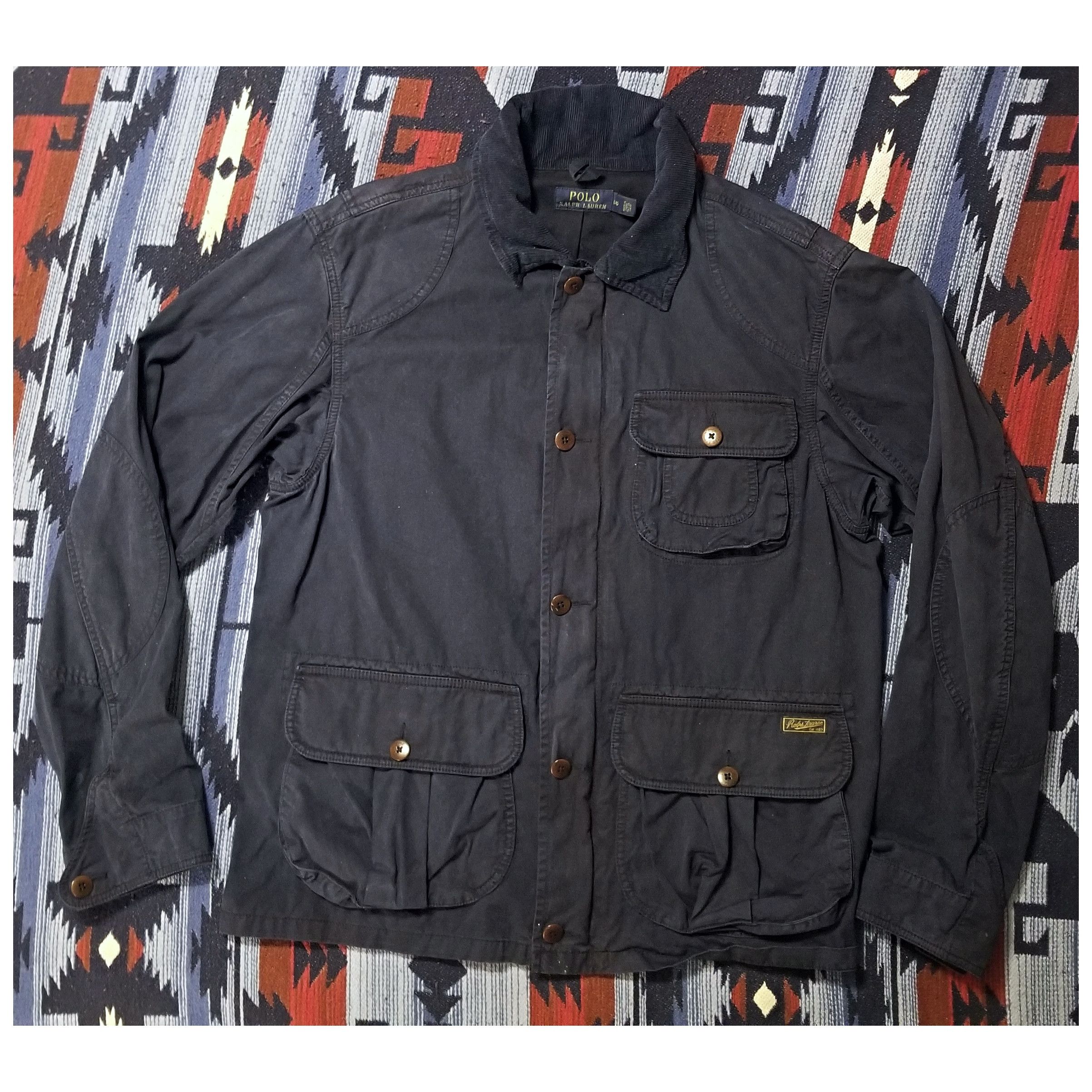 Polo Ralph Lauren POLO RALPH LAUREN OVERDYED INDIGO HUNTING JACKET- LARGE Size US L / EU 52-54 / 3 - 2 Thumbnail