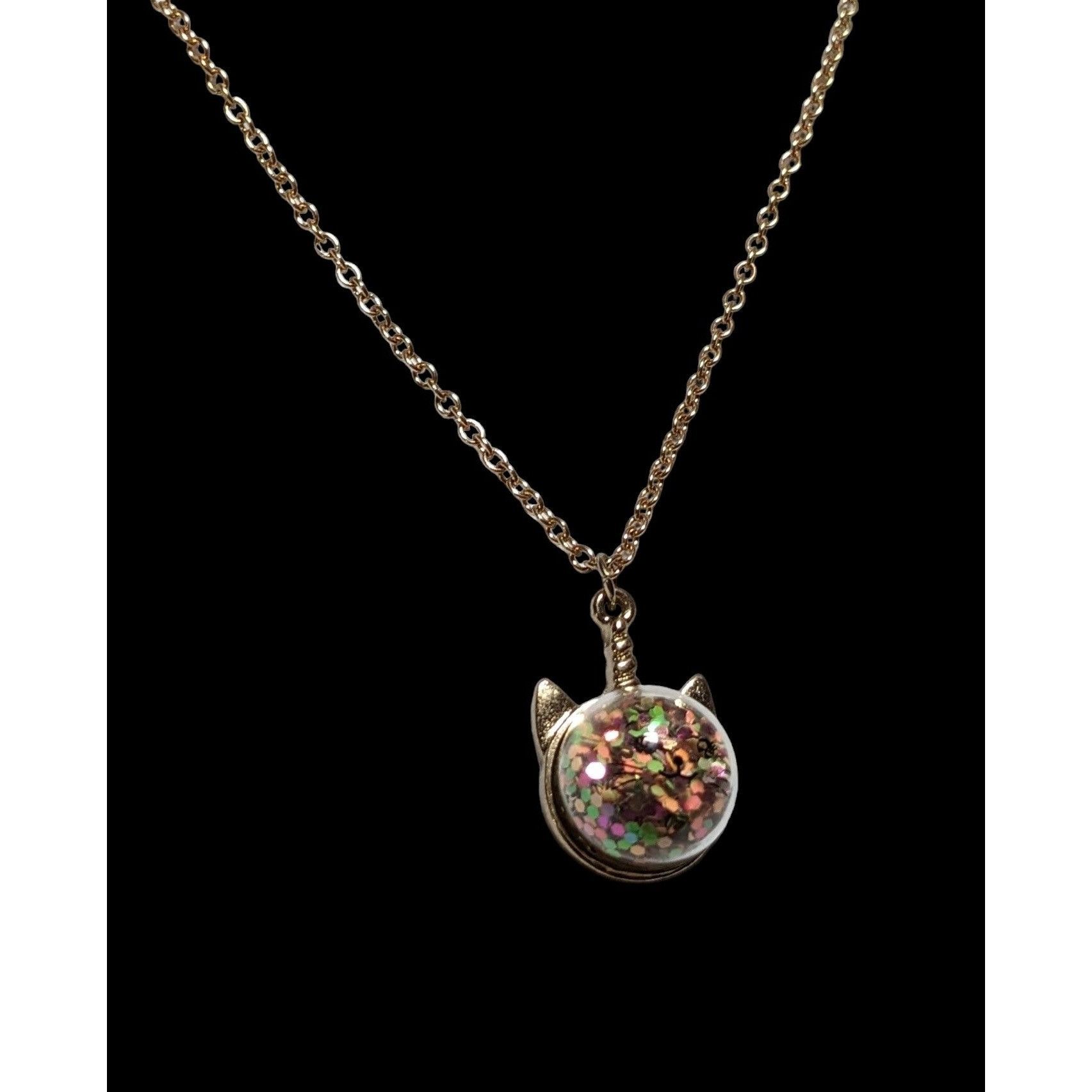Other Rainbow Glitter Caticorn Necklace Size ONE SIZE - 4 Thumbnail