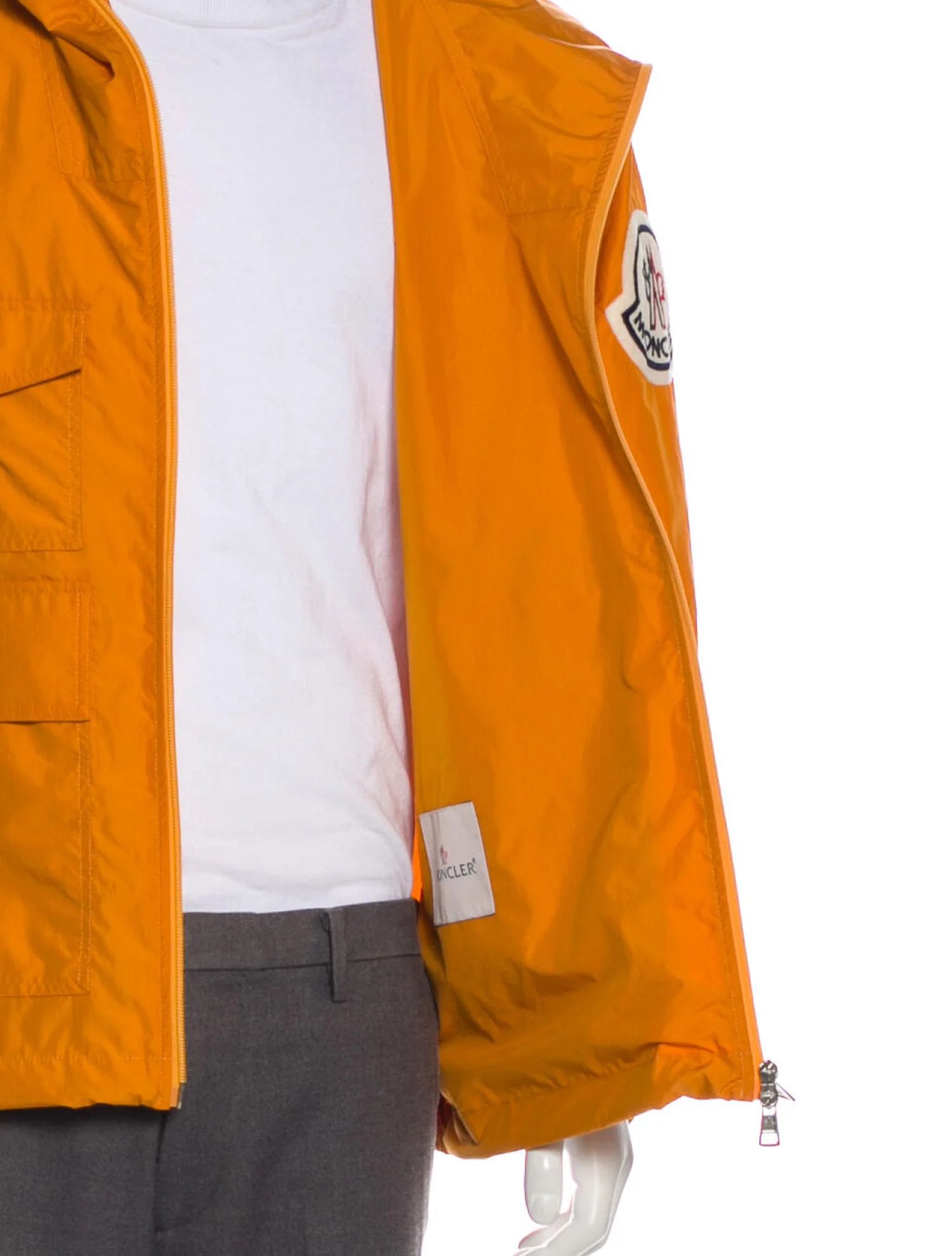 Moncler o1tko10825 Genius Logo Windbreaker Jacket in Orange Size XL / US 12-14 / IT 48-50 - 4 Thumbnail