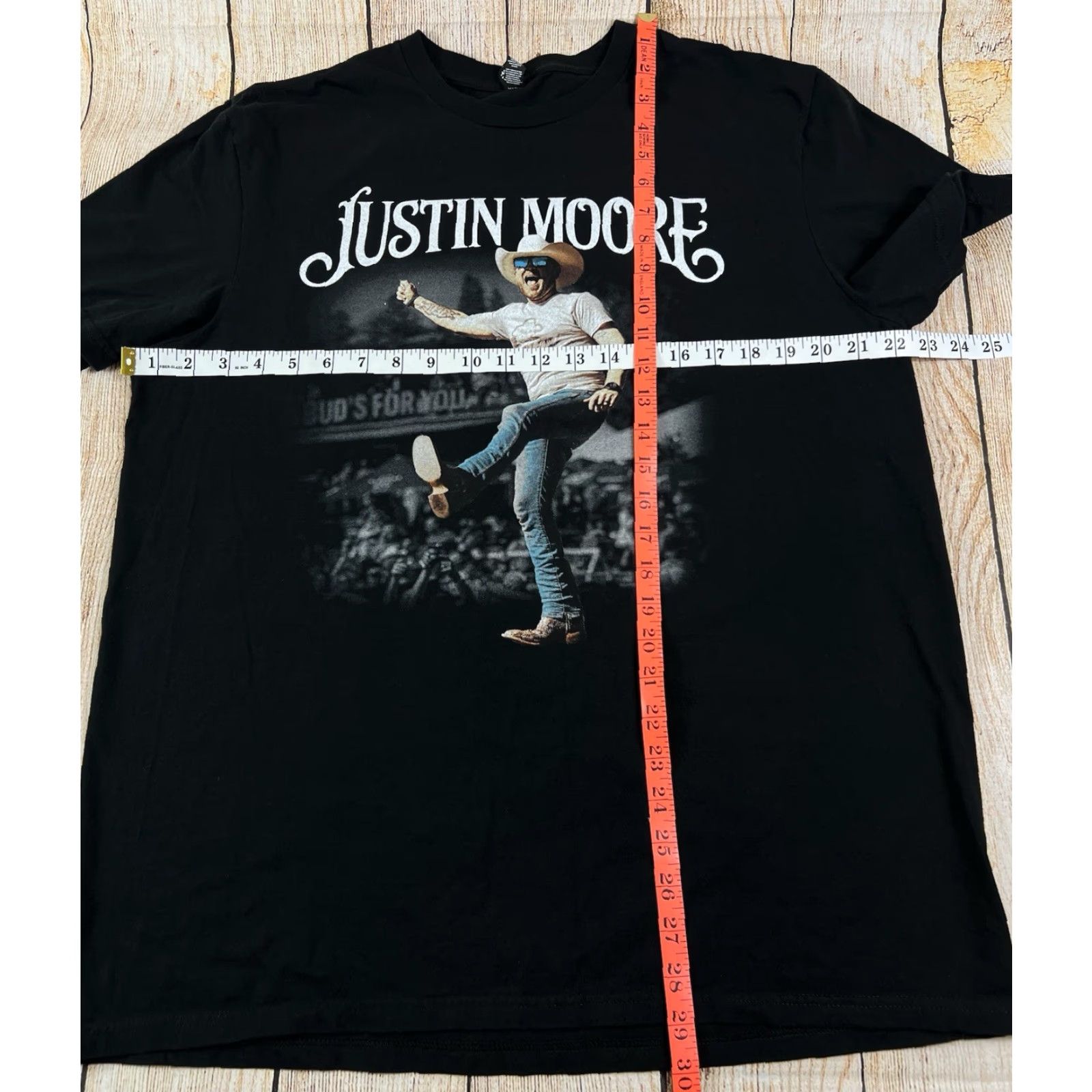 MooRER Justin Moore Shirt Black XL T Shirt Country Music Tour Crew Neck Short Sleeve Men Graphic Print Size US XL / EU 56 / 4 - 4 Thumbnail
