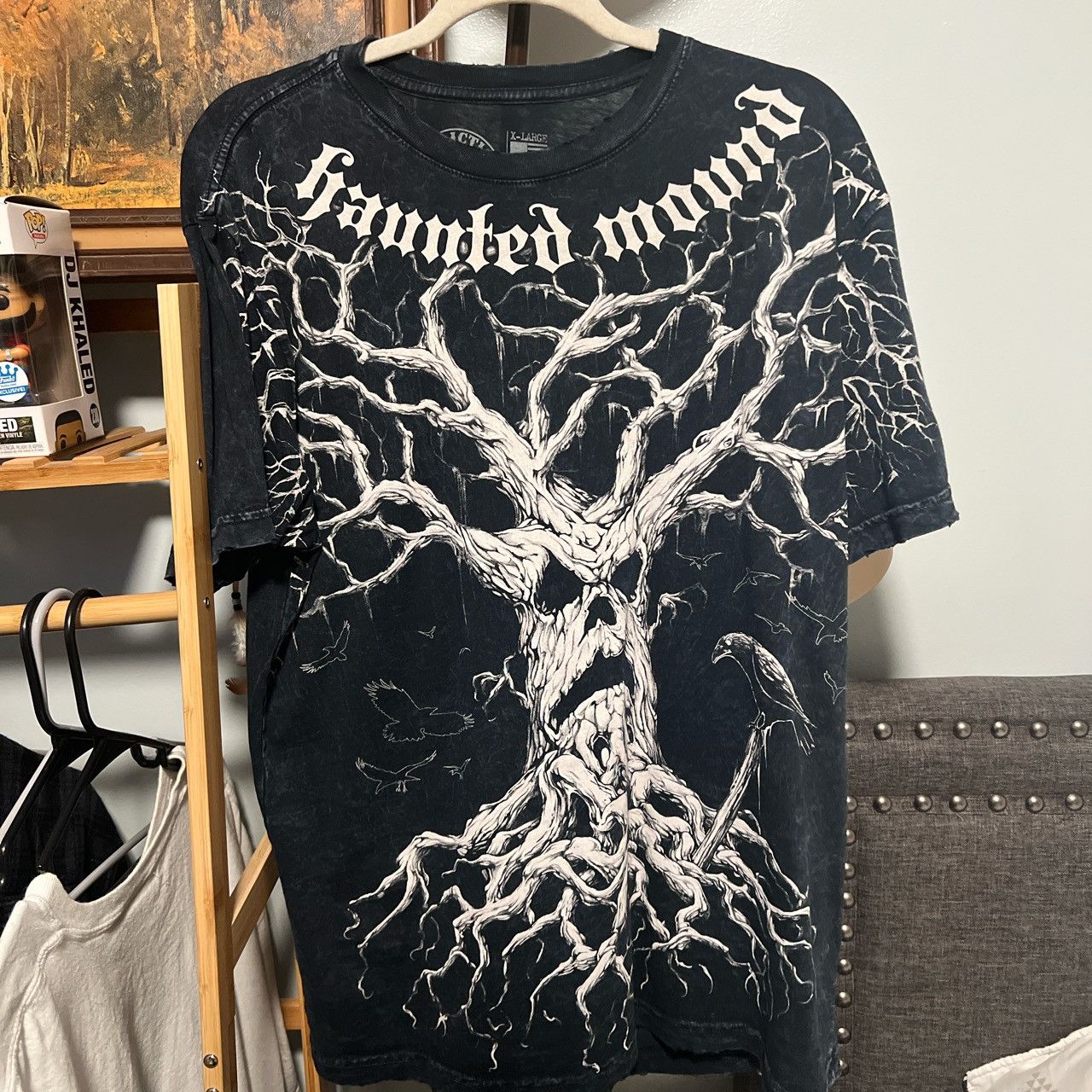 image of Haunted Mound X Affliction in Black, Men's (Size XL)