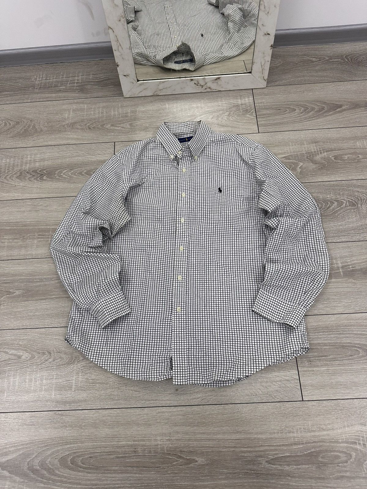 Polo Ralph Lauren Polo Ralph Lauren Vintage White Stripped Shirt Size US L / EU 52-54 / 3 - 1 Thumbnail