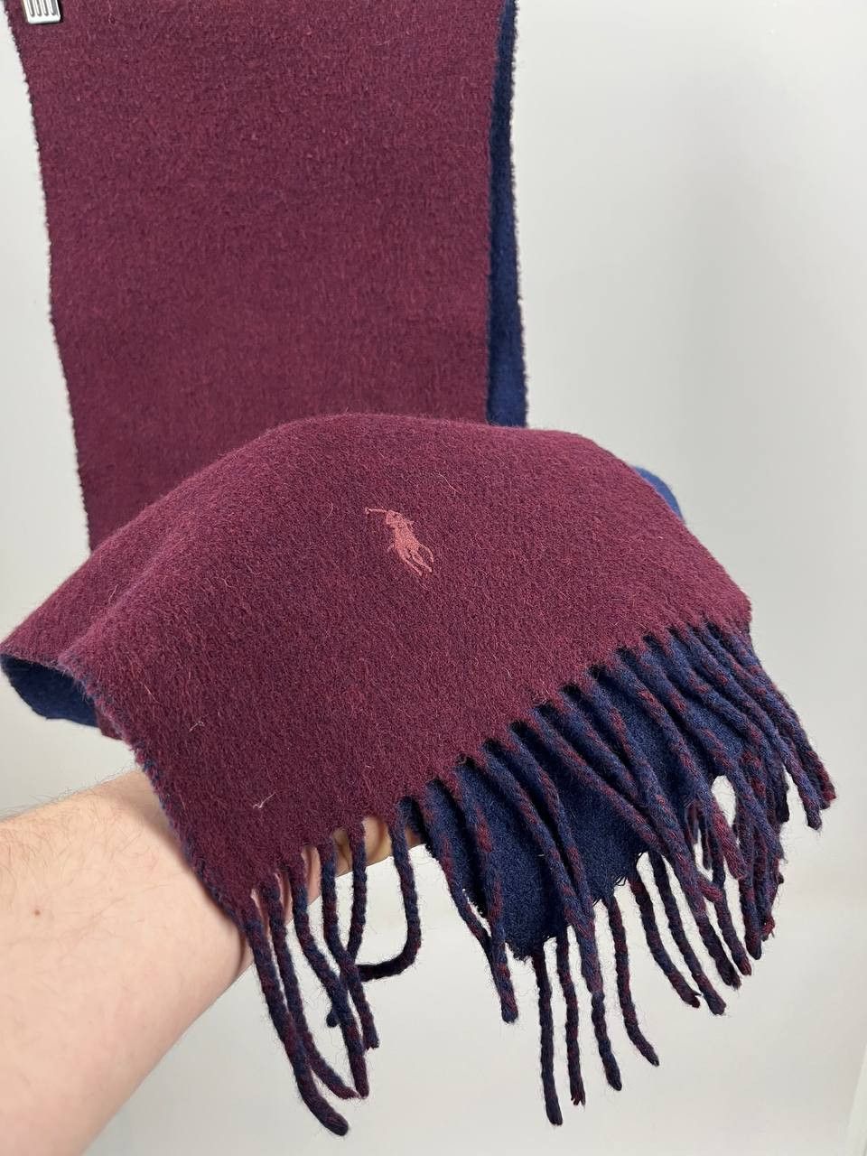 Polo Ralph Lauren Vintage Polo Ralph Lauren Lambs Wool Blend Scarf Logo Size ONE SIZE - 3 Thumbnail