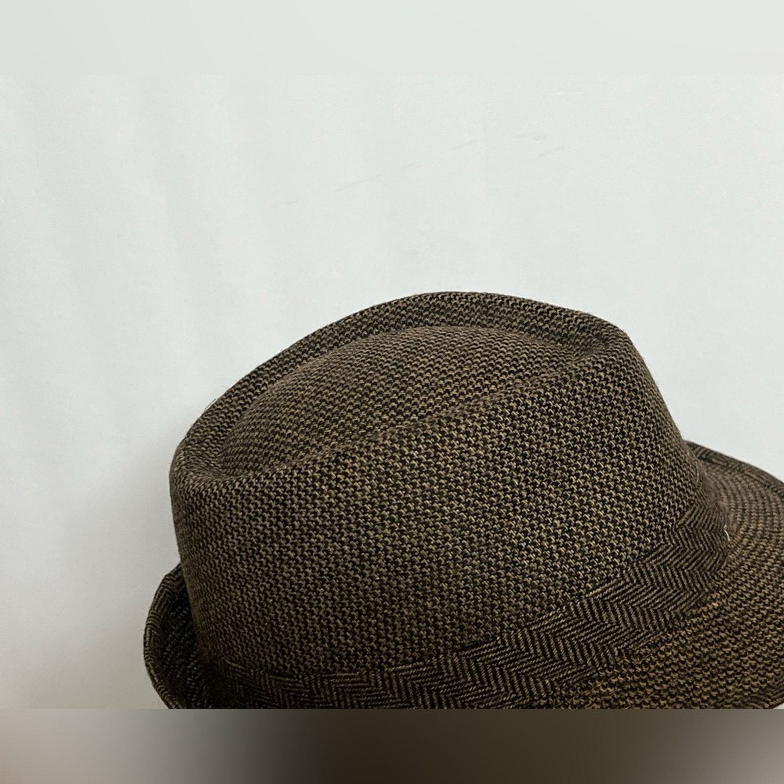 Stetson Stetson Fedora Mens Medium Brown Plaid Wool Blend Hat NEW Size ONE SIZE - 4 Thumbnail