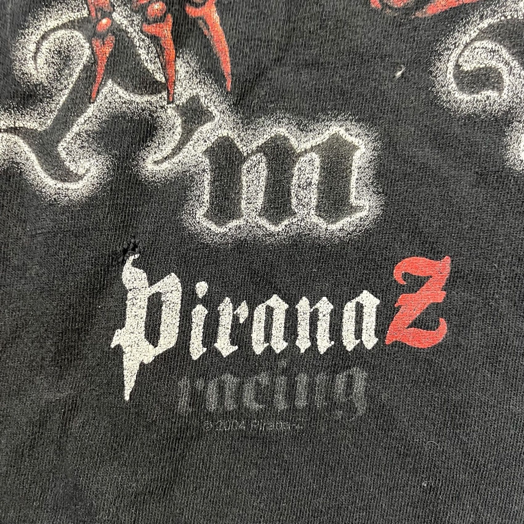 Vintage VINTAGE Pirana Z Racing T Shirt 3XL Hell’s Full Flame Fire So Im Back Black Y2K Mens Size US XXL / EU 58 / 5 - 3 Thumbnail