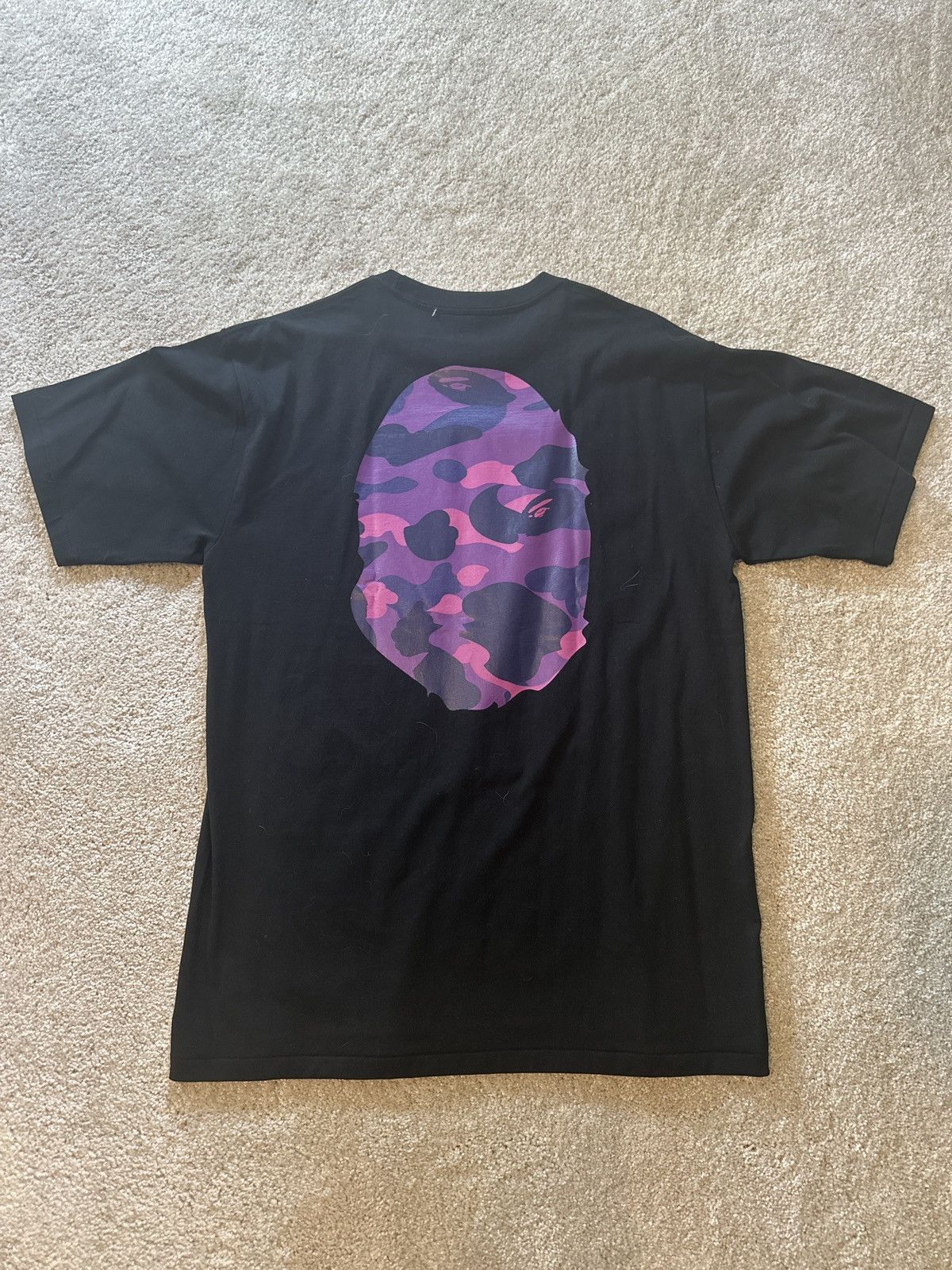 Bape BAPE Color Camo Big Ape Head Black/Purple Tee Size US XL / EU 56 / 4 - 2 Thumbnail