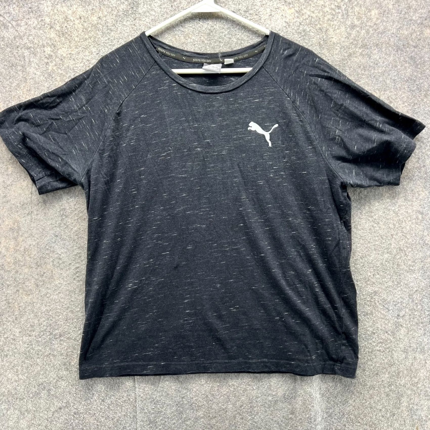 Puma VINTAGE Puma Shirt Mens Large Heather Gray Crewneck Keeps You Dry Gym Stretch Logo Size US L / EU 52-54 / 3 - 2 Thumbnail