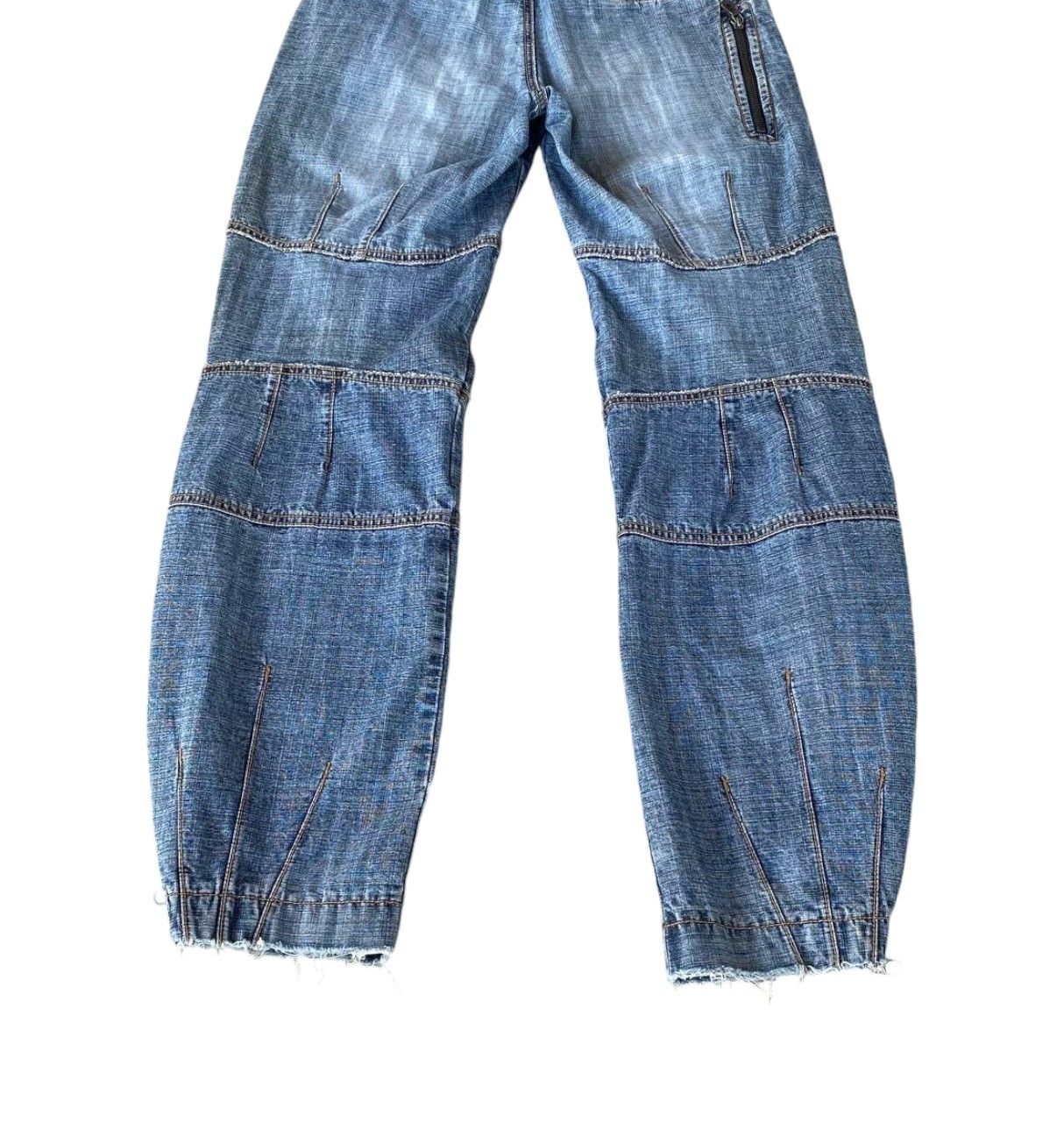 Japanese Brand JAPANESE BUONA GIORNATA DISTRESSED BIKER JEAN ZIPPER ANKLE Size US 30 / EU 46 - 4 Thumbnail