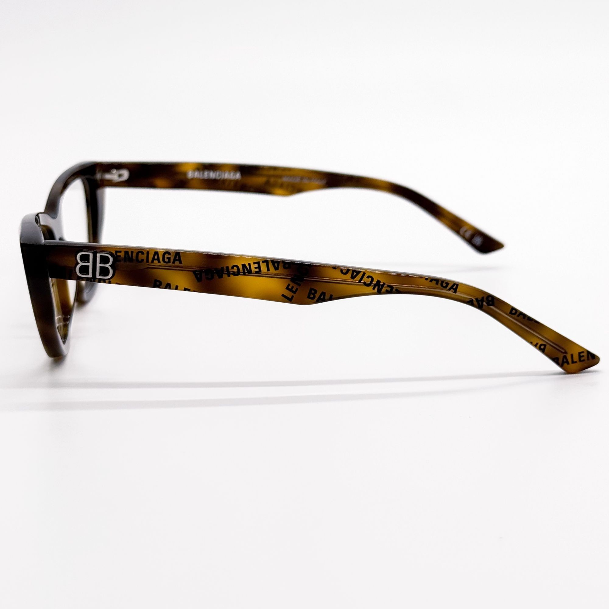 Balenciaga NEW BALENCIAGA EYEGLASSES BB0128O 005 CAT EYE DARK HAVANA WO Size ONE SIZE - 5 Thumbnail